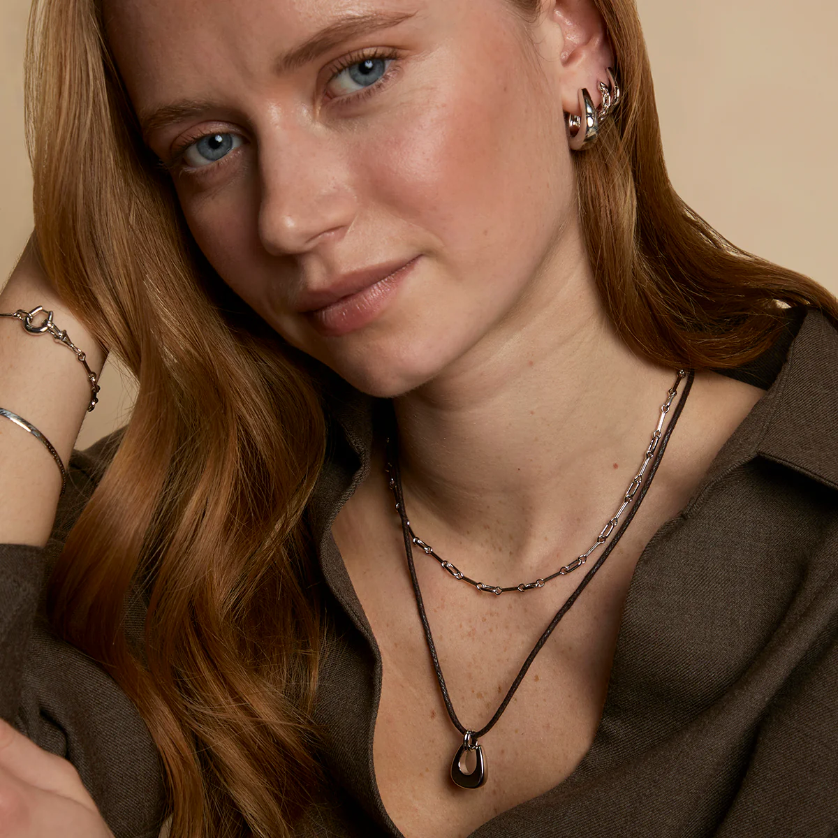 Hardware Pendant Cord Necklace in Silver - Image 6
