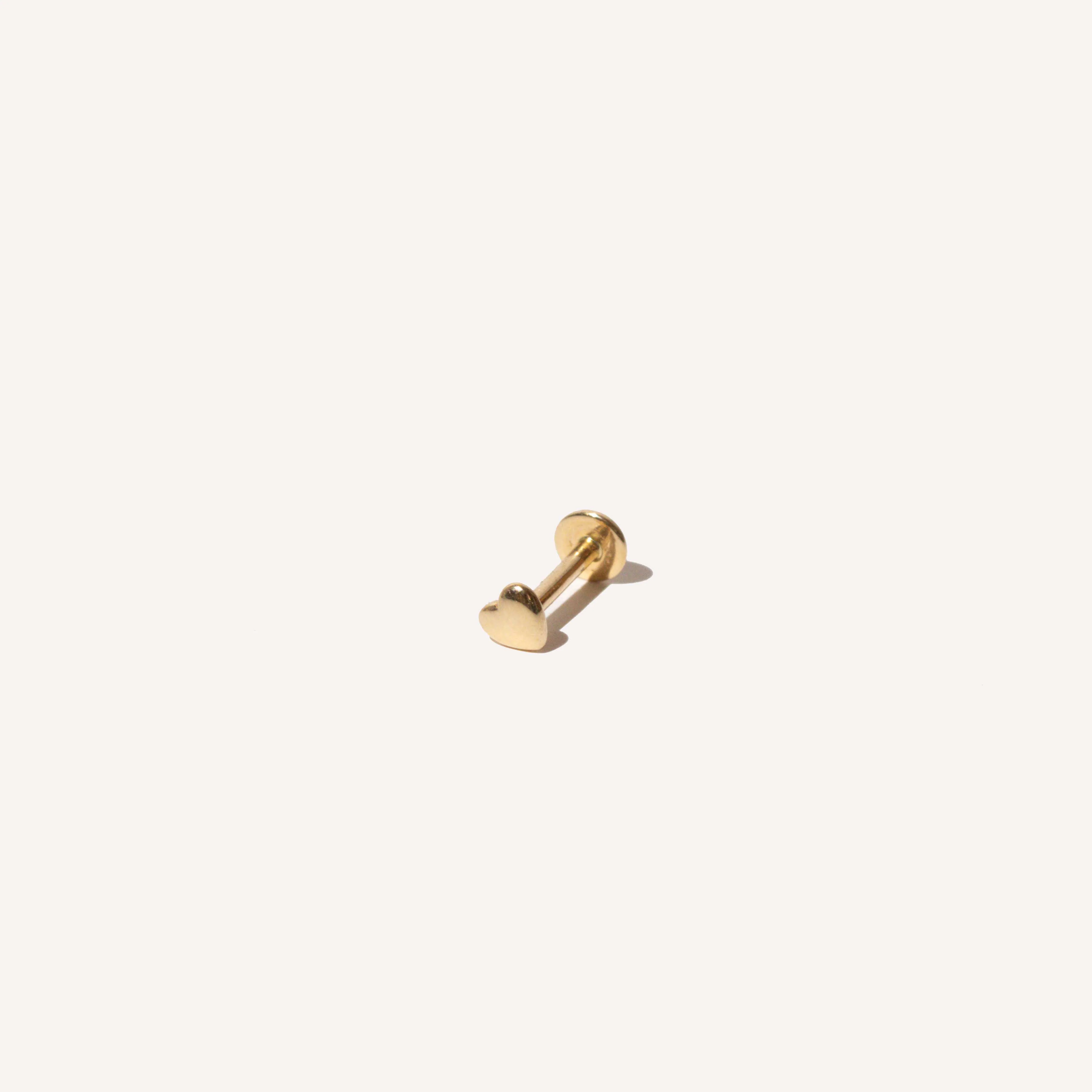 Heart Piercing Stud in Solid Gold - Image 5