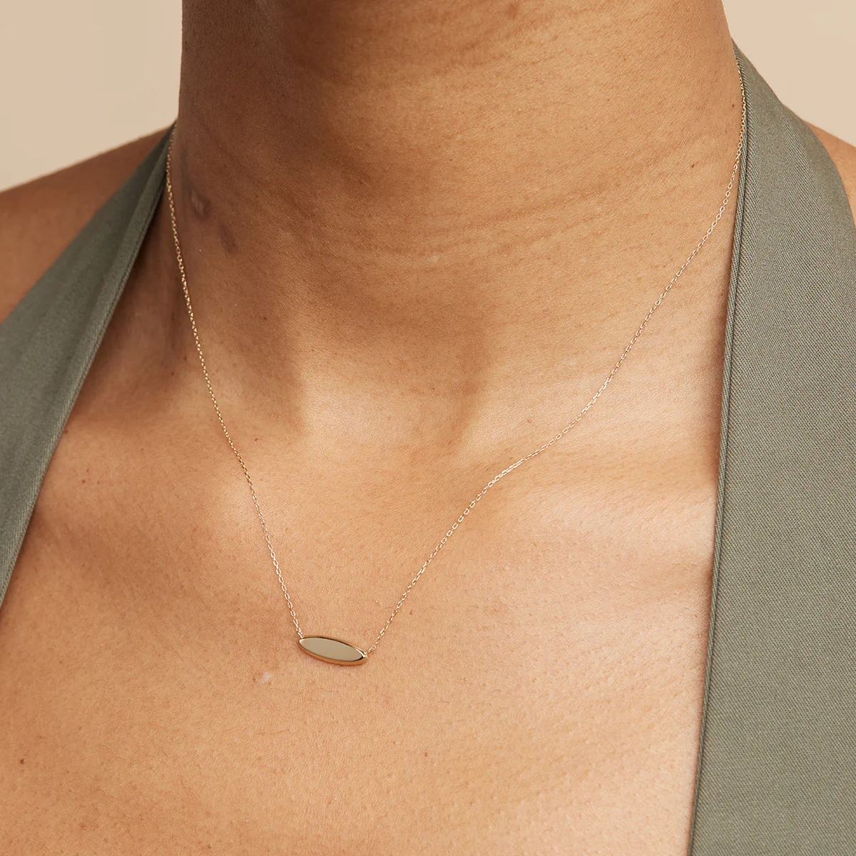 ID Pendant Necklace in Solid Gold - Image 2