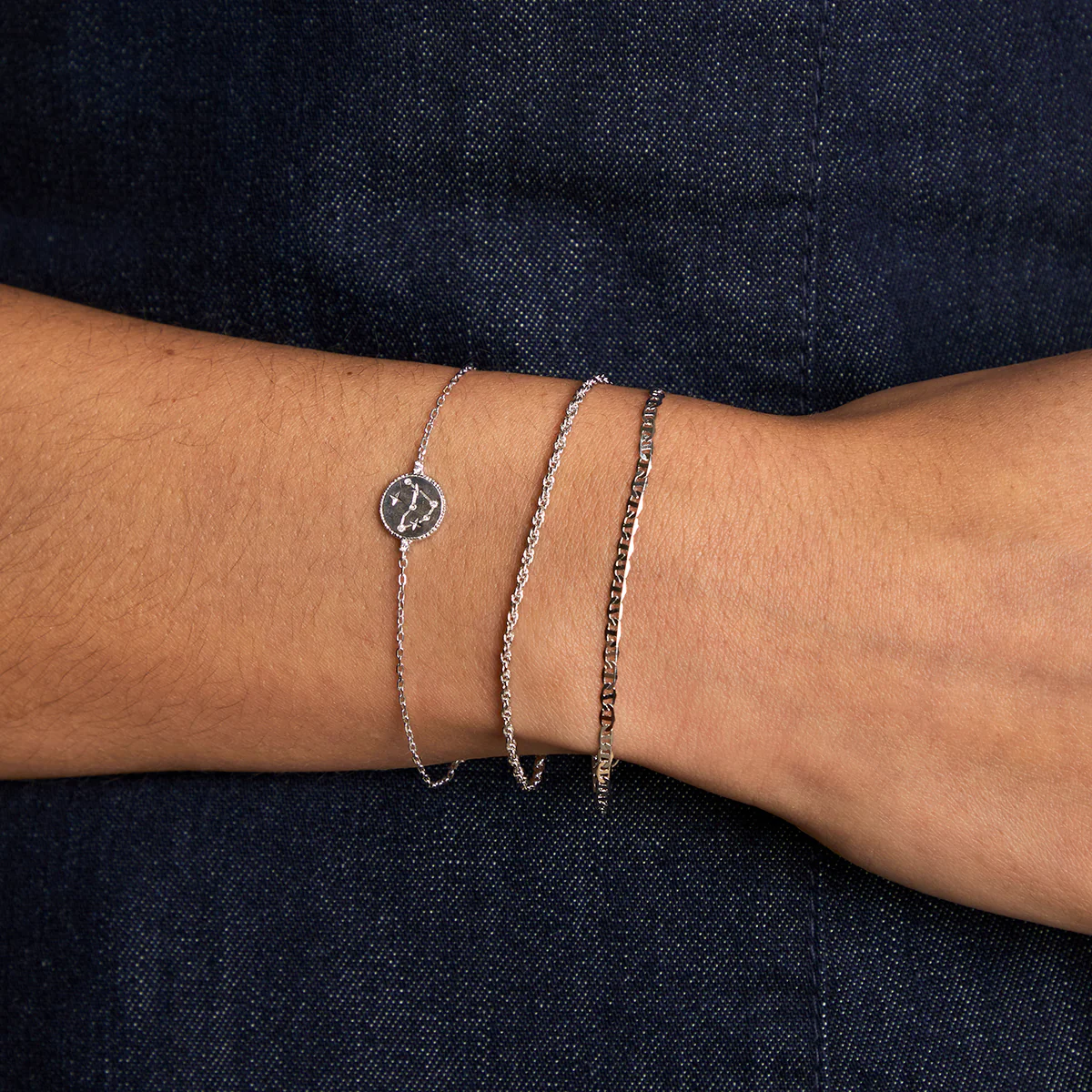 Illusion Double Chain Bracelet in Silver - Image 3