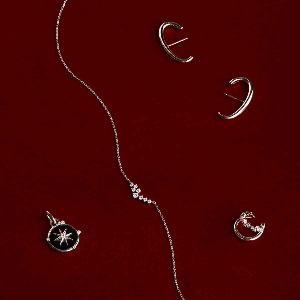 Illusion Spiral Ear Cuff in Silver - Image 4