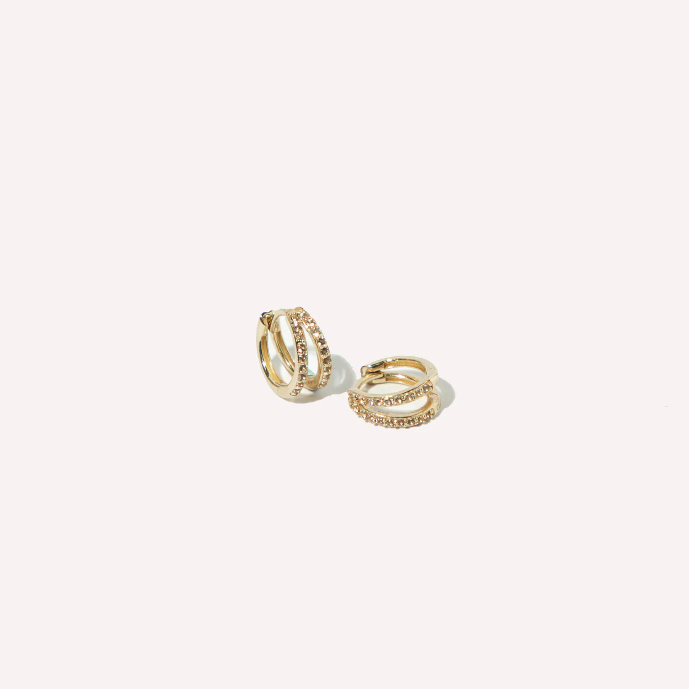 Illusion Topaz Huggies in Solid Gold - Image 3