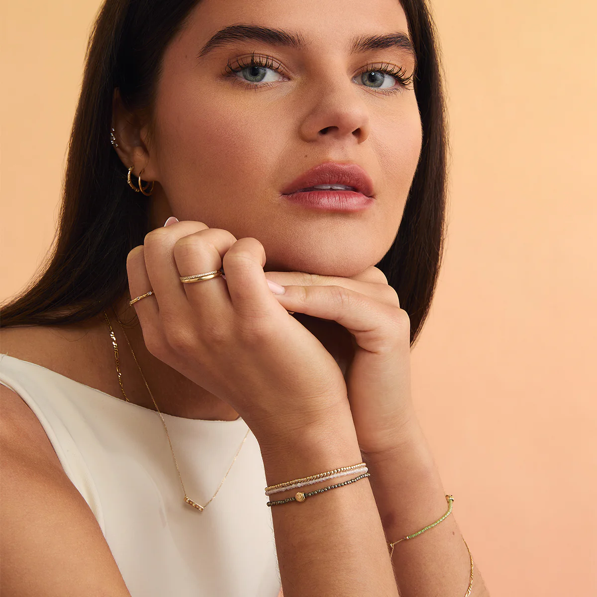 Ironstone Gemstone Bracelet in 9k Gold - Image 5