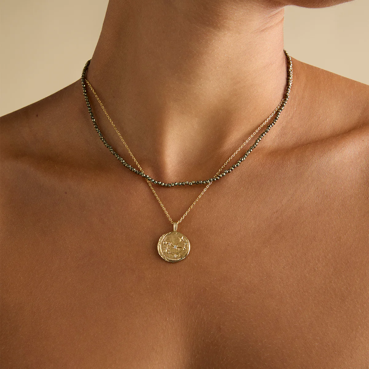 Ironstone Gemstone Necklace in 9k Gold - Image 2