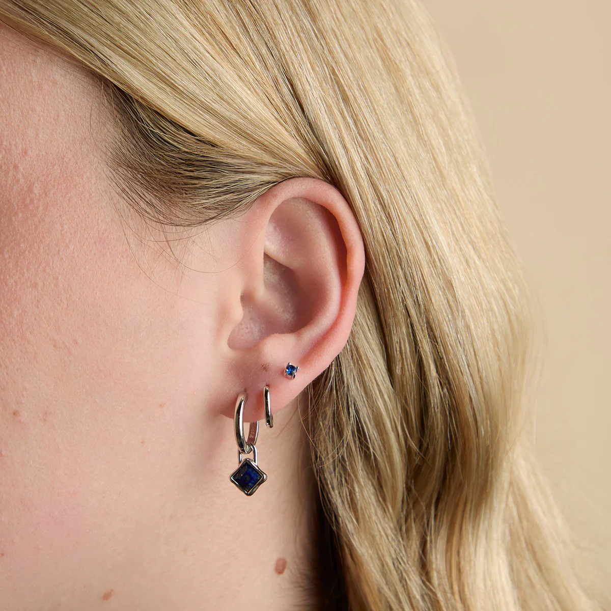 Lapis September Clip Charm in Silver - Image 4