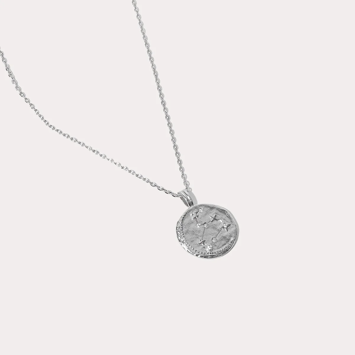 Leo Zodiac Pendant Necklace in Silver - Image 3