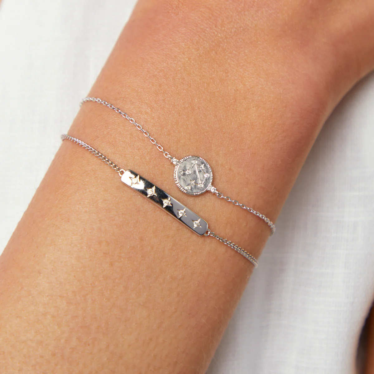Libra Zodiac Bracelet in Silver - Image 3