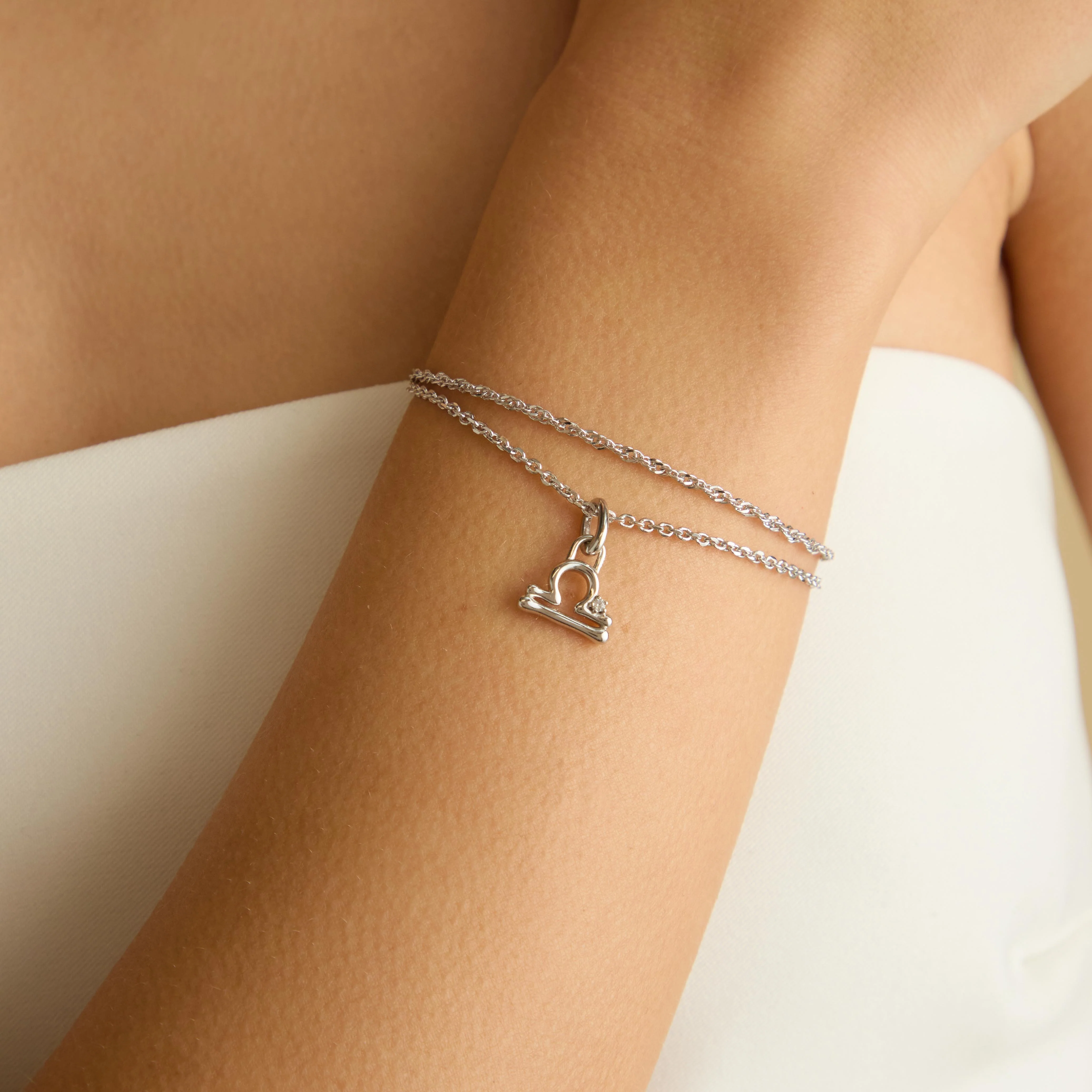 Libra Zodiac Clip Charm in Silver - Image 2