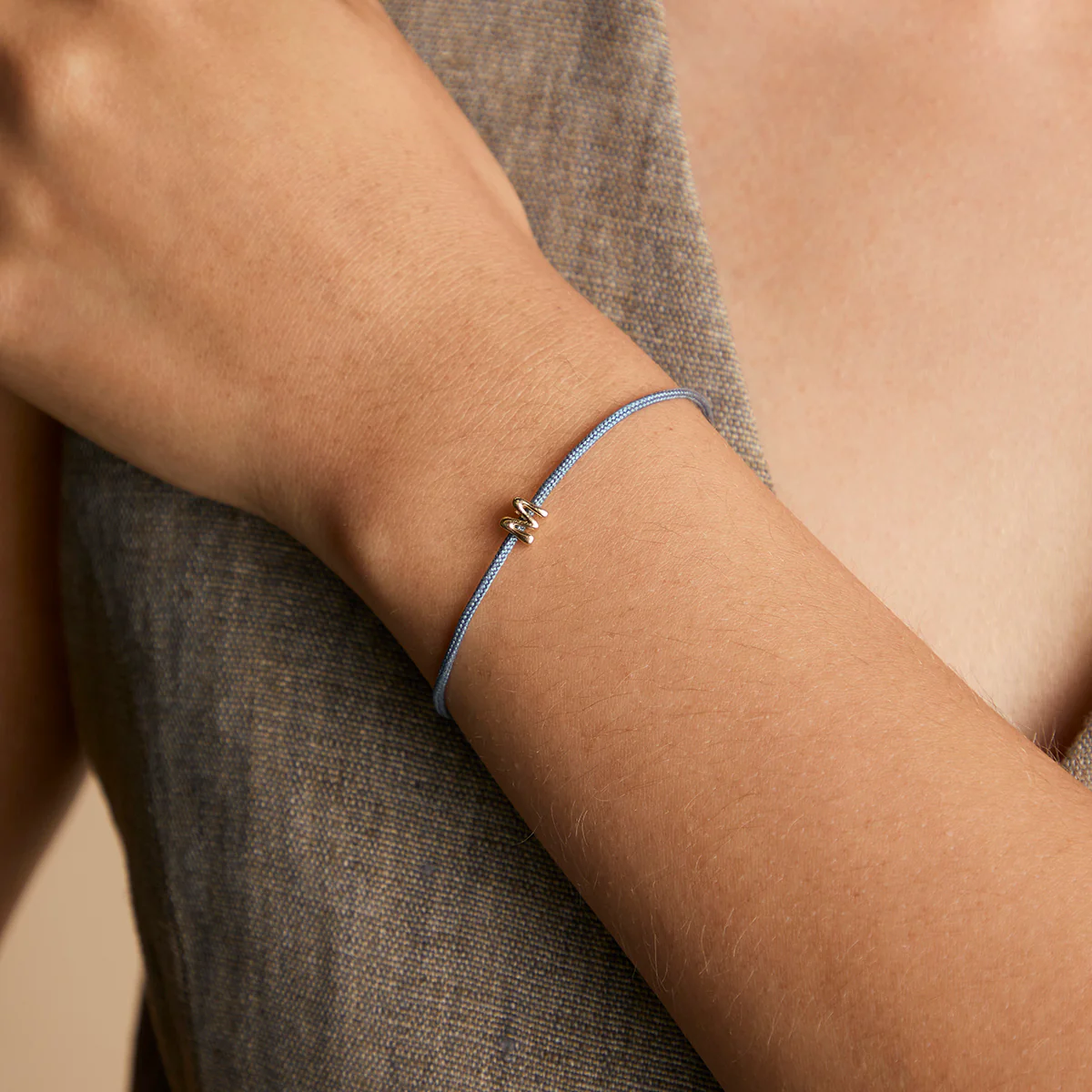 M Initial Click Charm in Solid Gold - Image 2