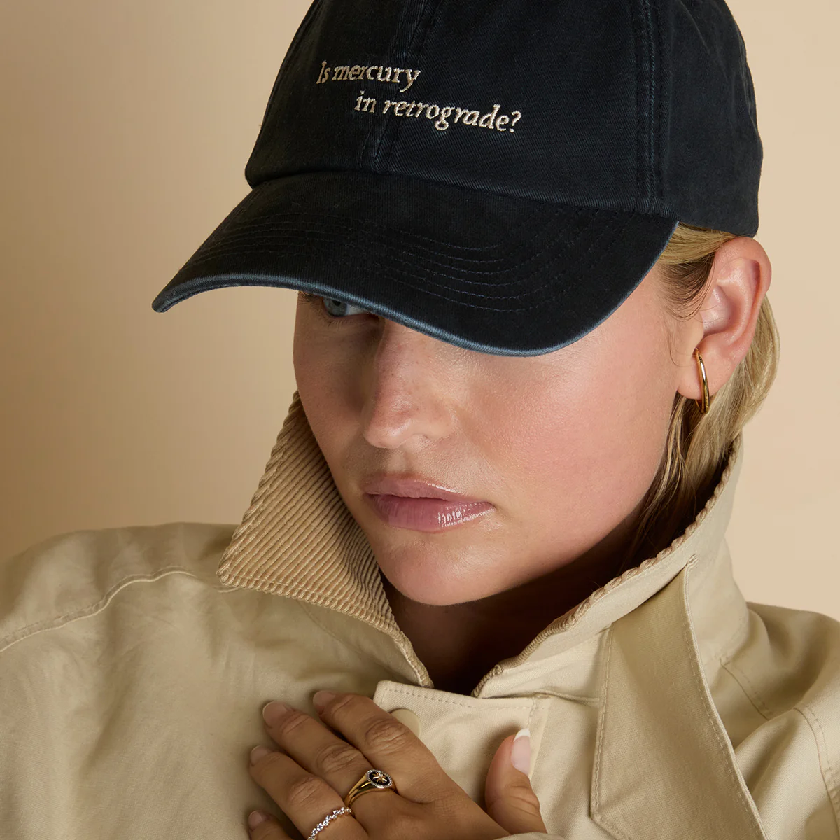Mercury in Retrograde Cap in Dark Blue - Image 4