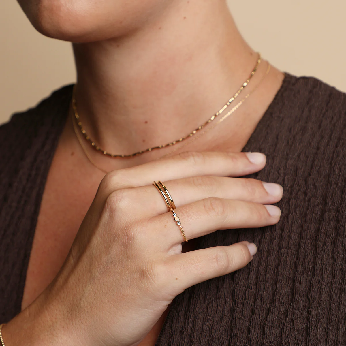Molten Band Ring in Solid Gold - Image 3