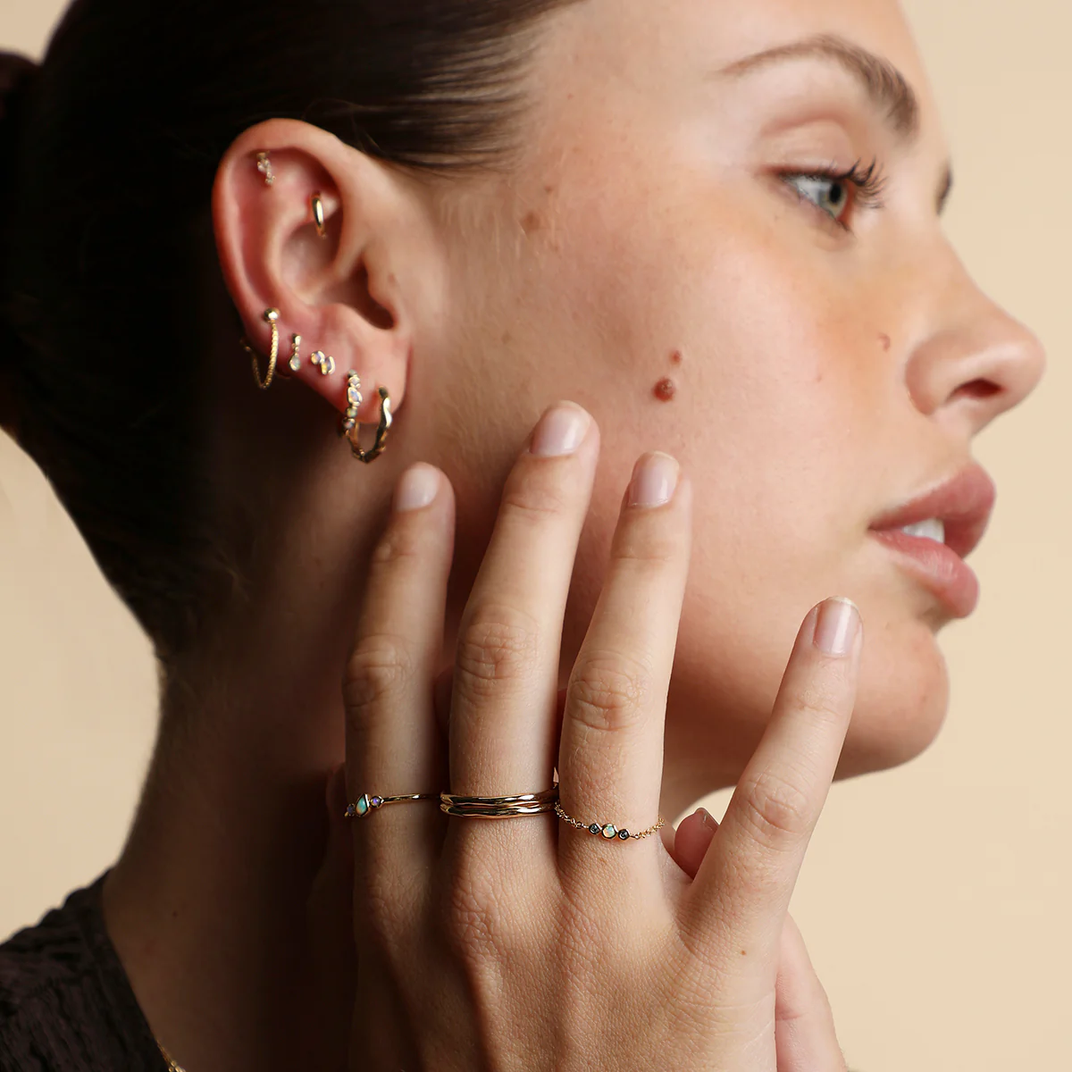 Molten Band Ring in Solid Gold - Image 5