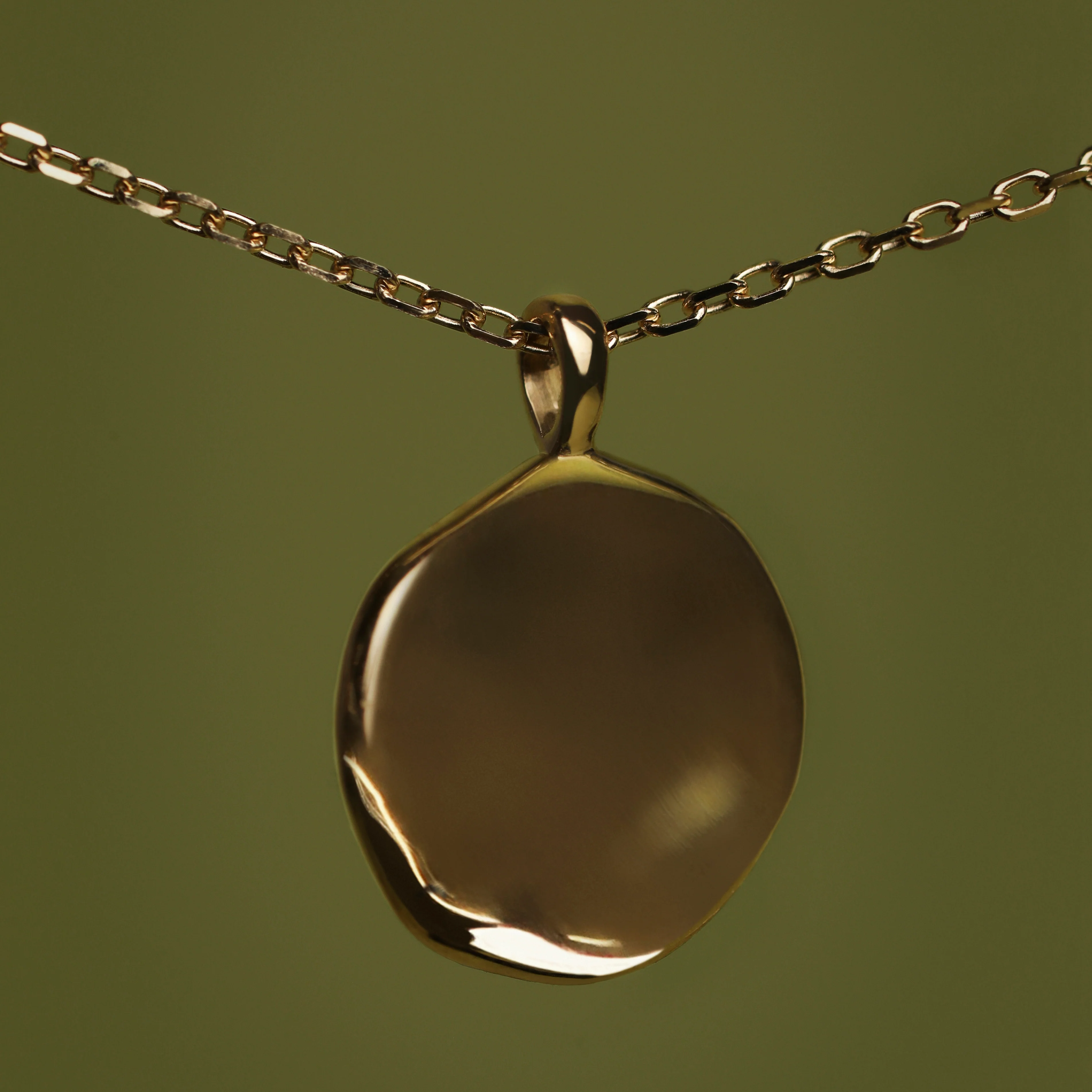 Molten Coin Pendant in Solid Gold - Image 7