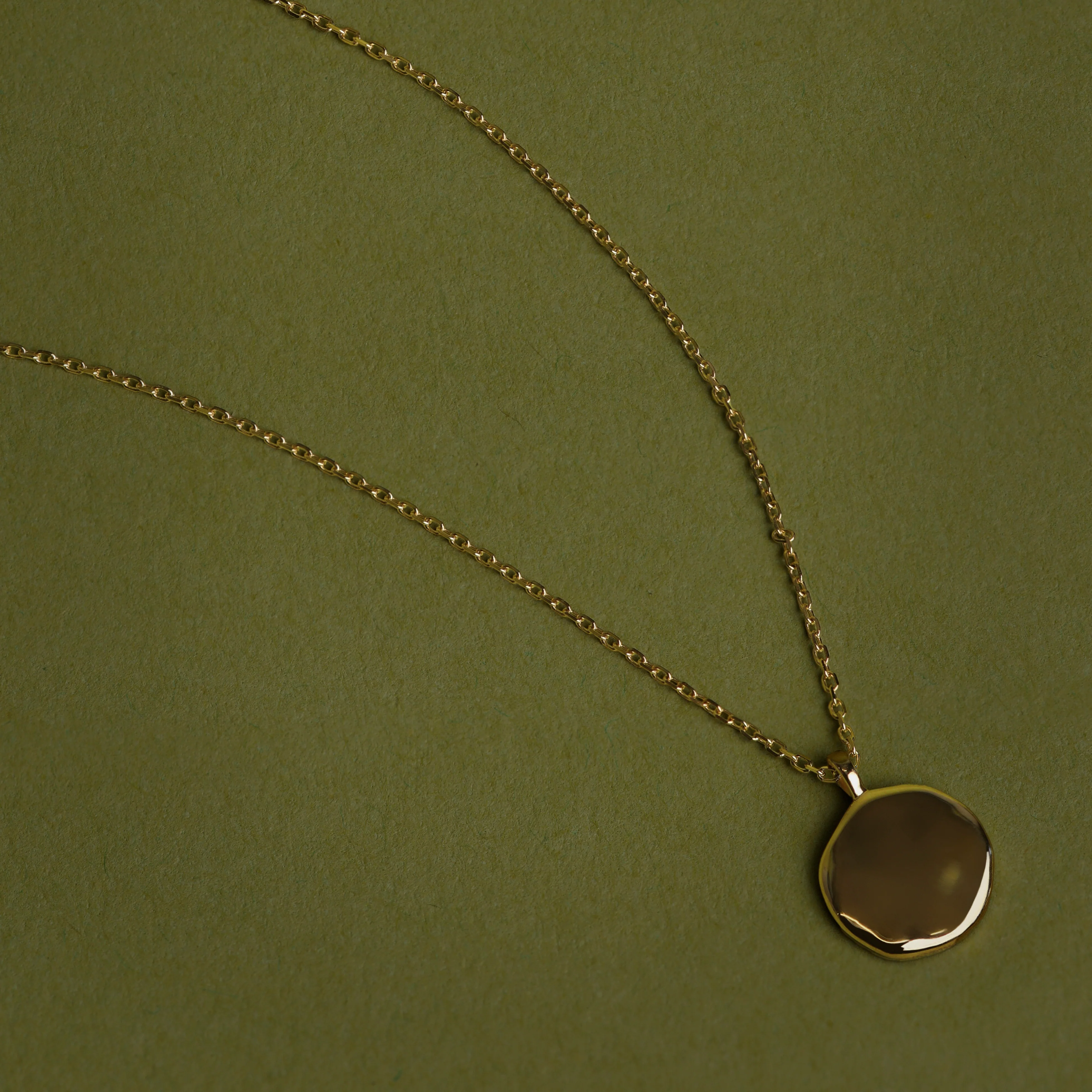 Molten Coin Pendant in Solid Gold - Image 8