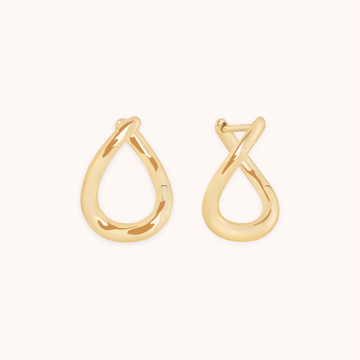 Molten Hoops in Solid Gold