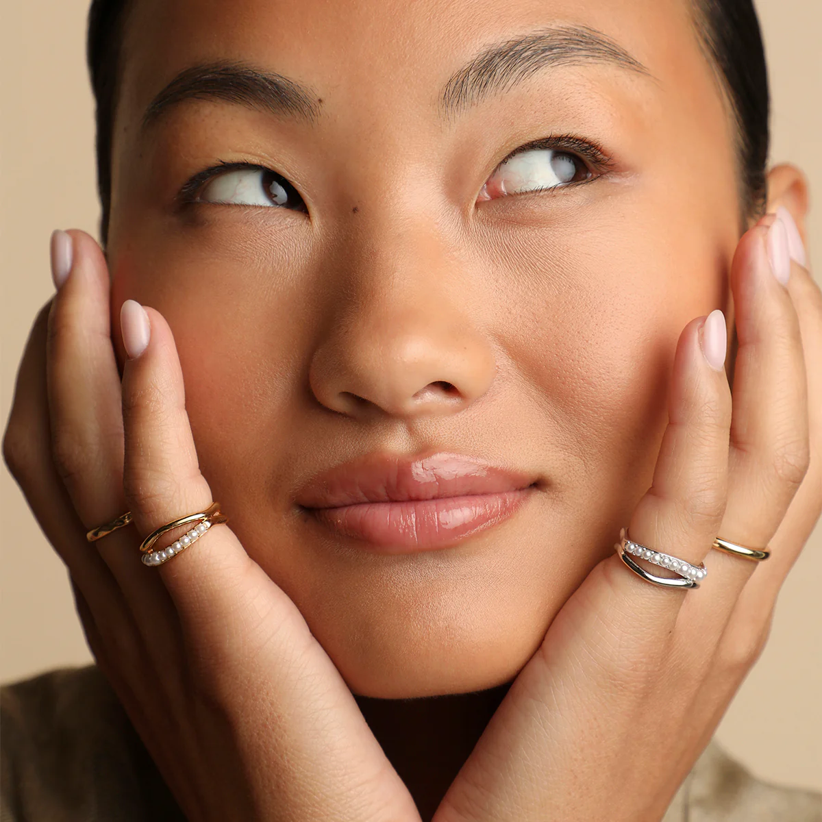 Molten Illusion Pearl Ring in Silver - Image 4