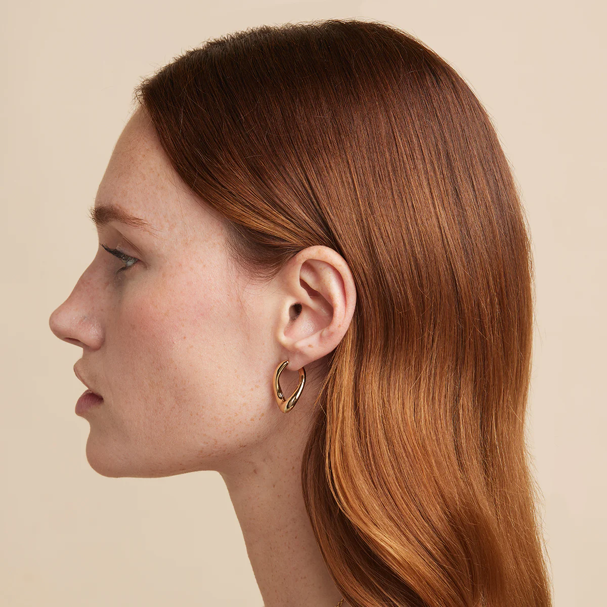 Molten Large Hoops in Gold - Image 2