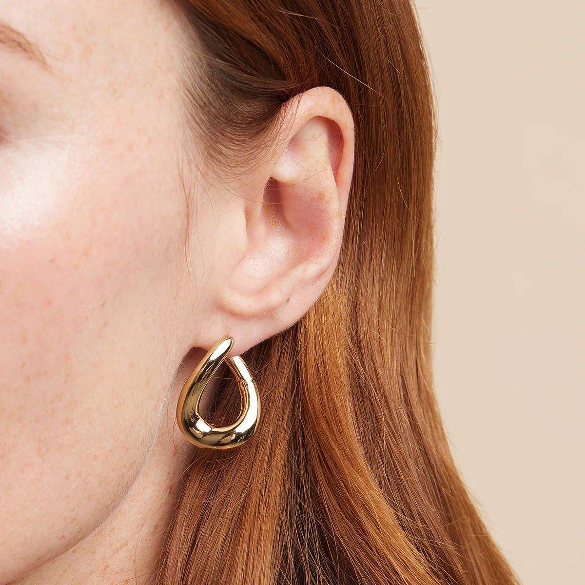 Molten Large Hoops in Gold - Image 4