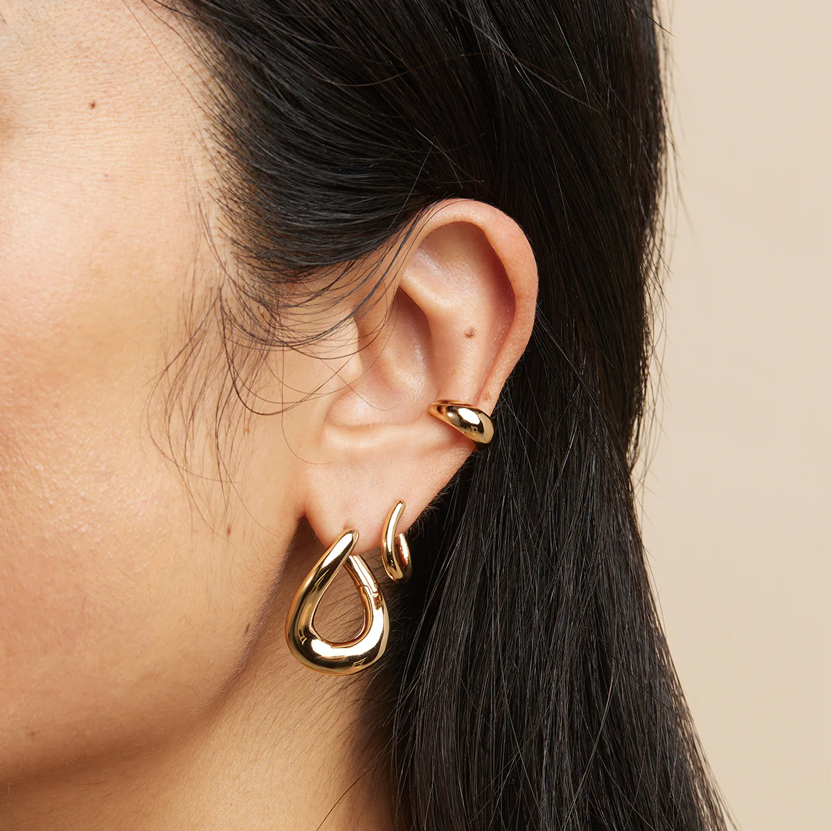Molten Large Hoops in Gold - Image 5