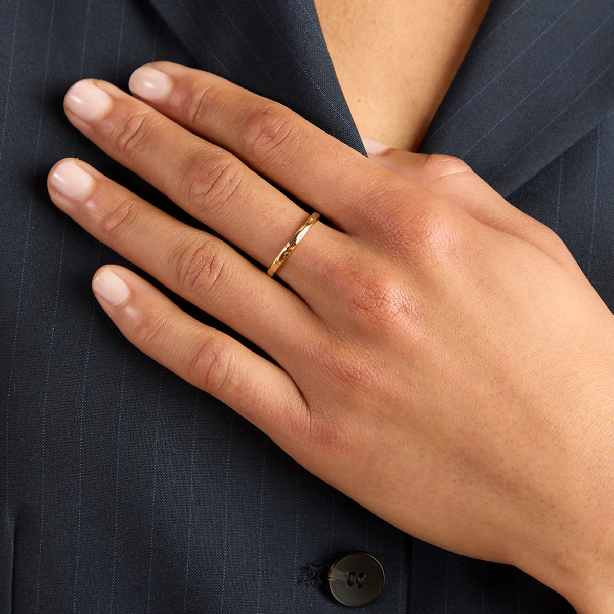 Molten Textured Ring in Gold - Image 2