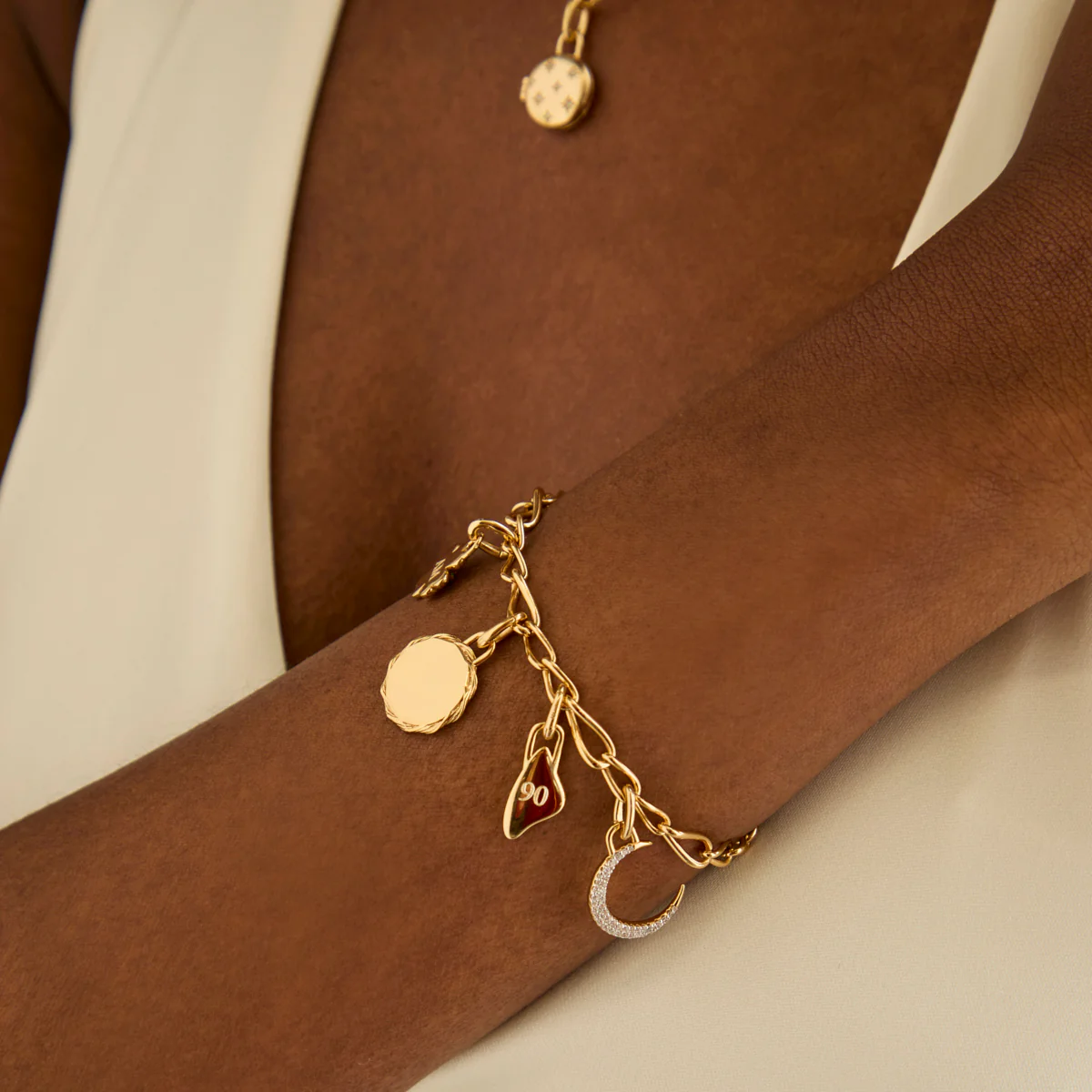 Moon Clip Charm in Gold - Image 3