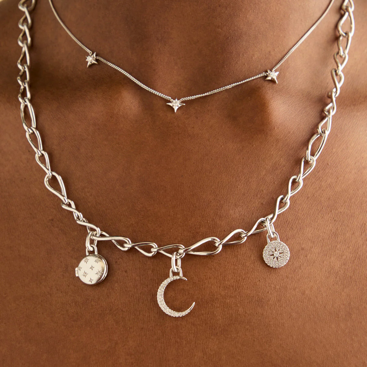 Moon Clip Charm in Silver - Image 3