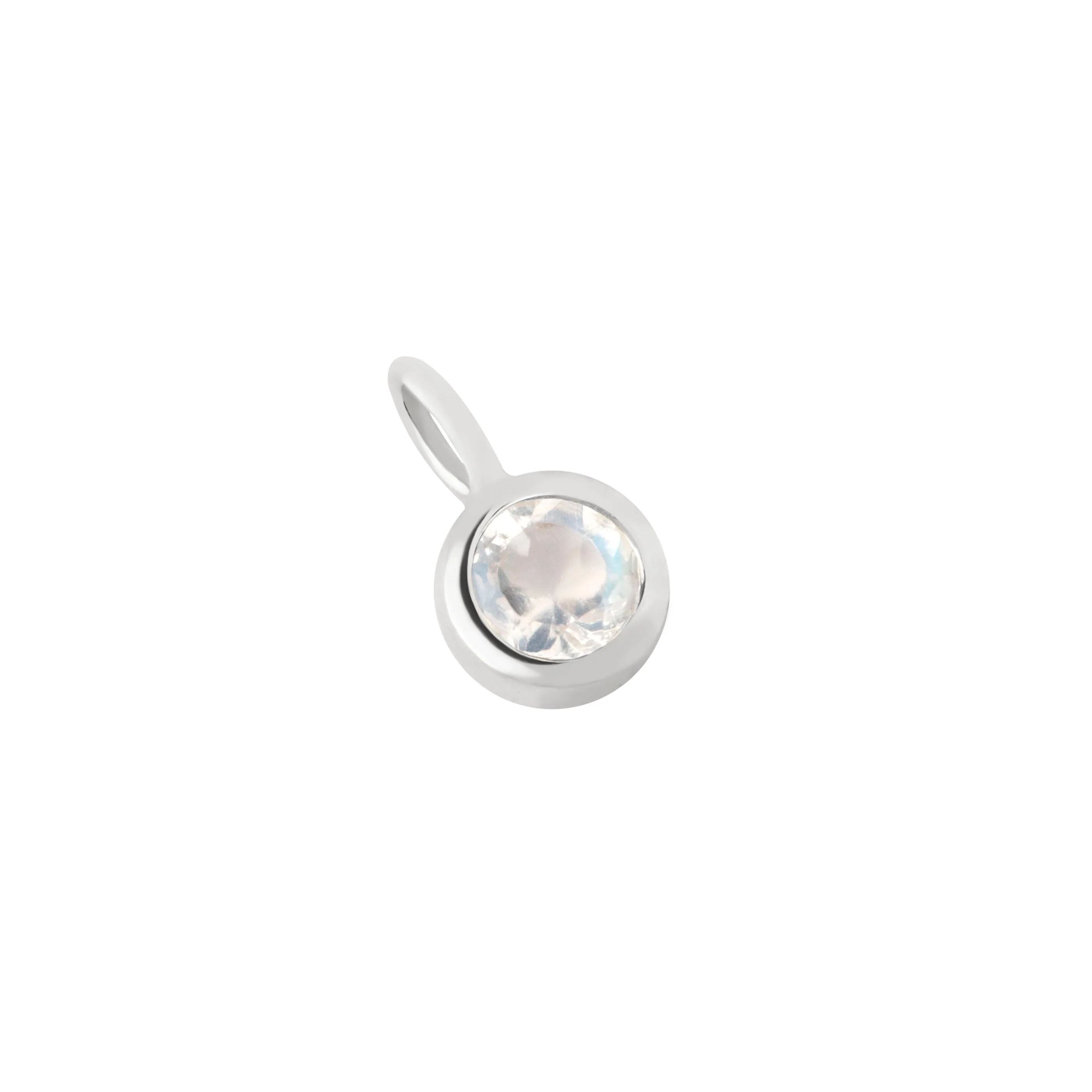 Moonstone New Beginnings Charm 9k White Gold - Image 3