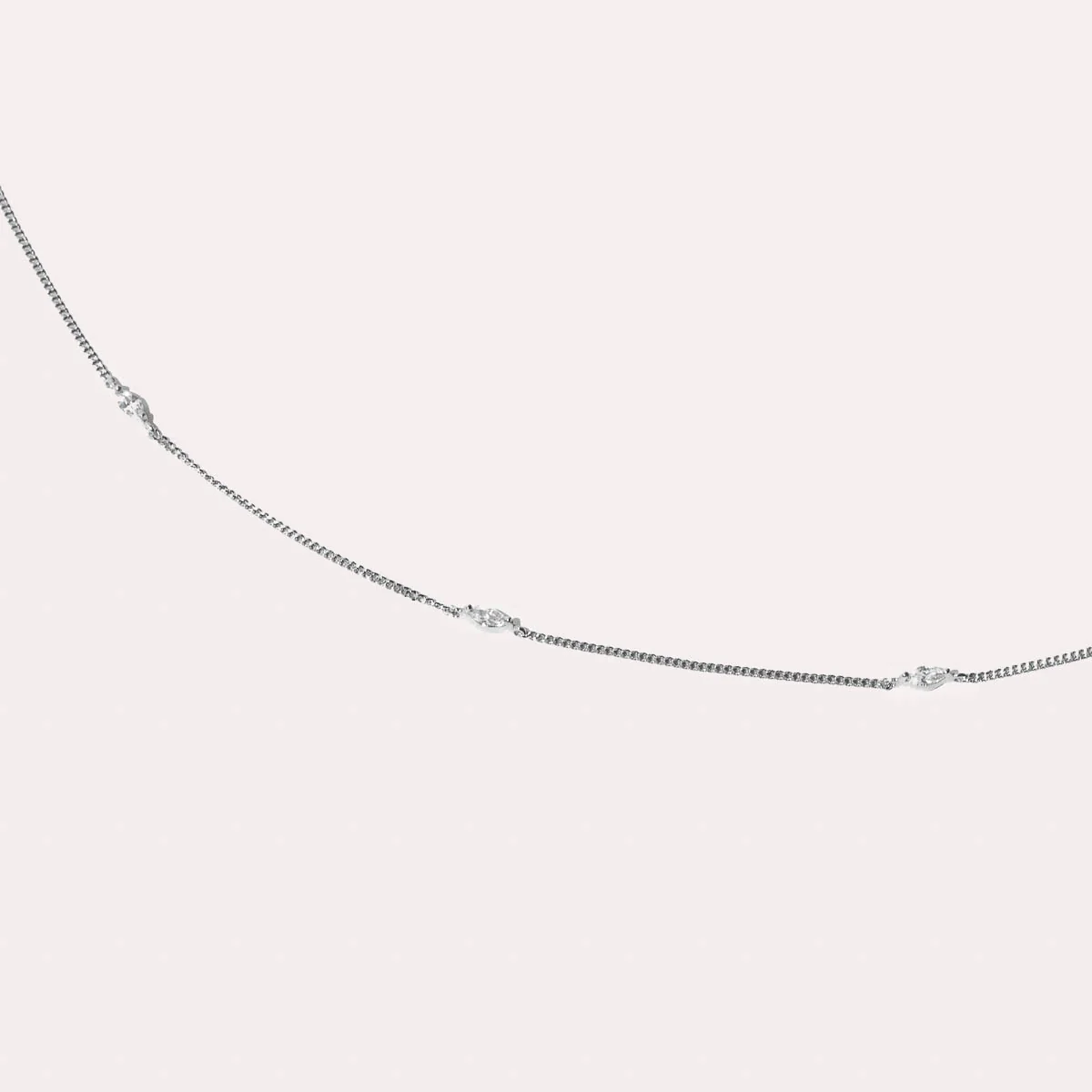 Navette Crystal Bracelet in Silver - Image 3