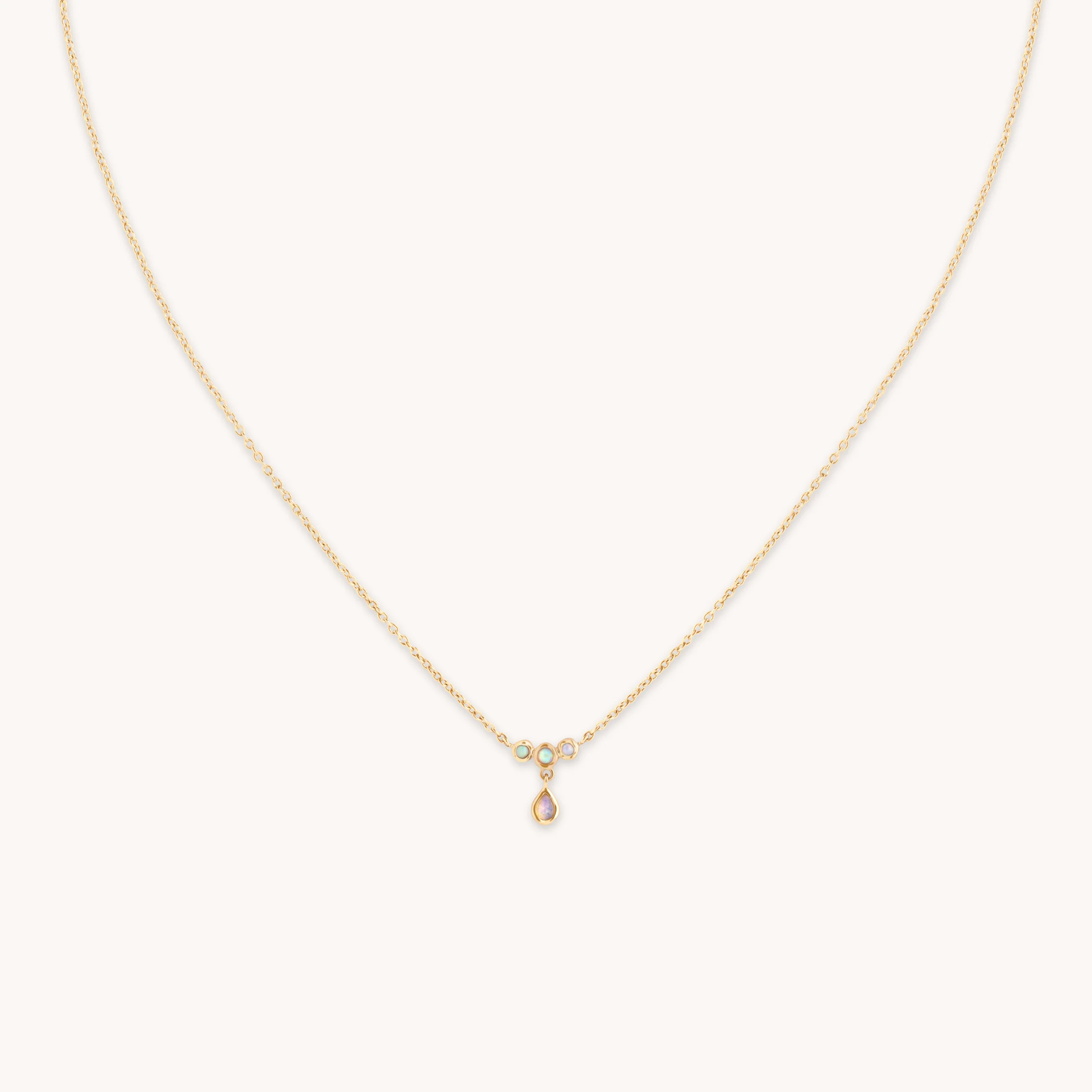 Opal Cluster Pendant in Solid Gold
