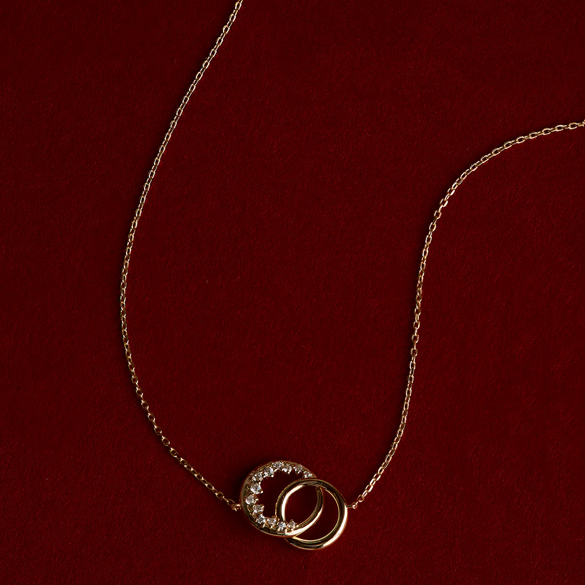 Orbit Crystal Pendant Necklace in Gold - Image 6