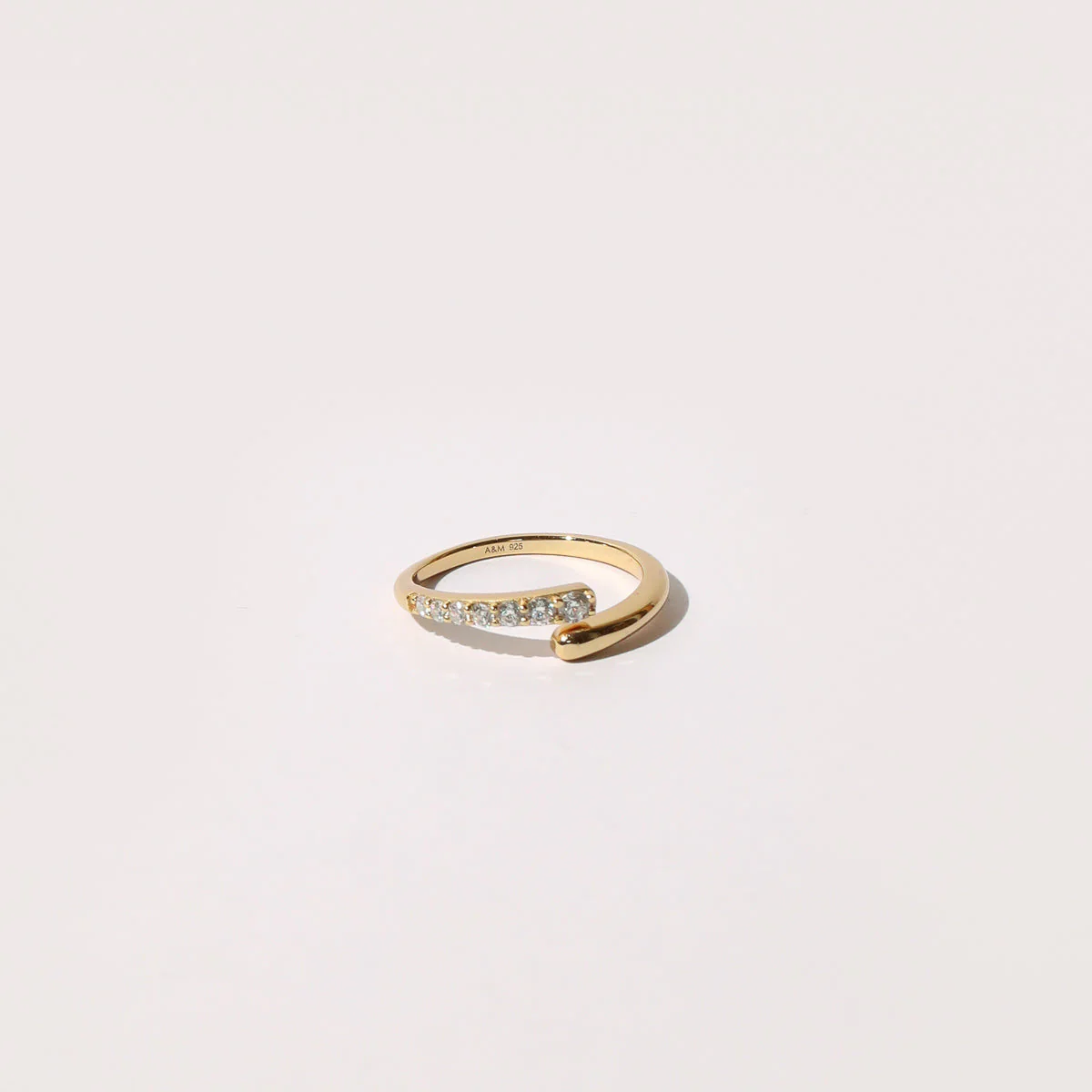 Orbit Crystal Open Ring in Gold - Image 3