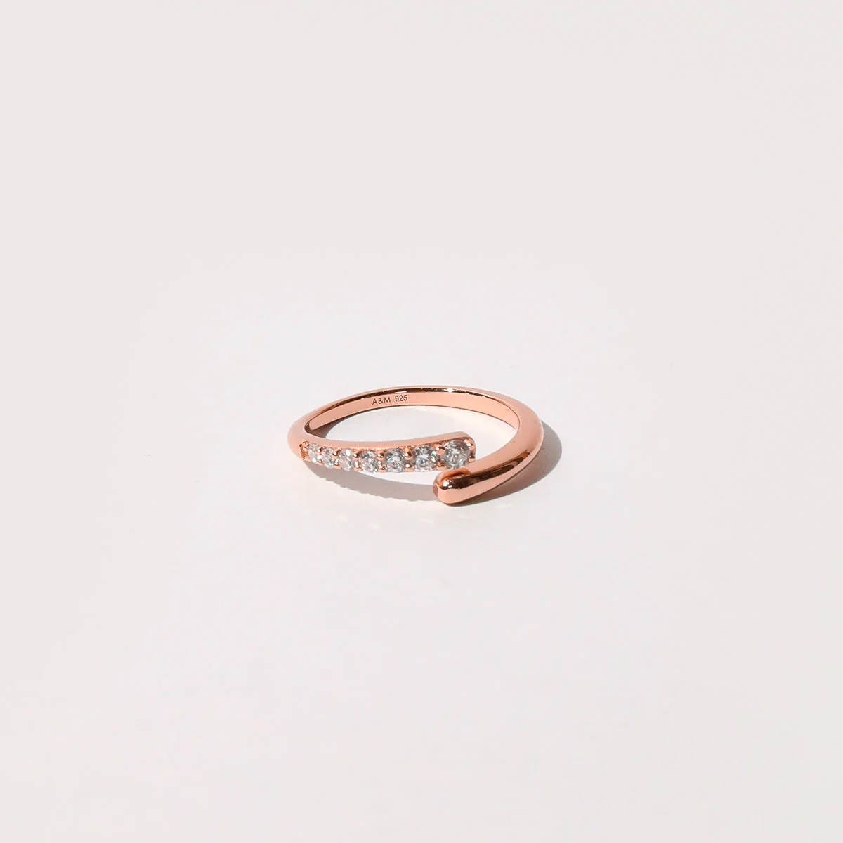 Orbit Crystal Open Ring in Rose Gold - Image 3