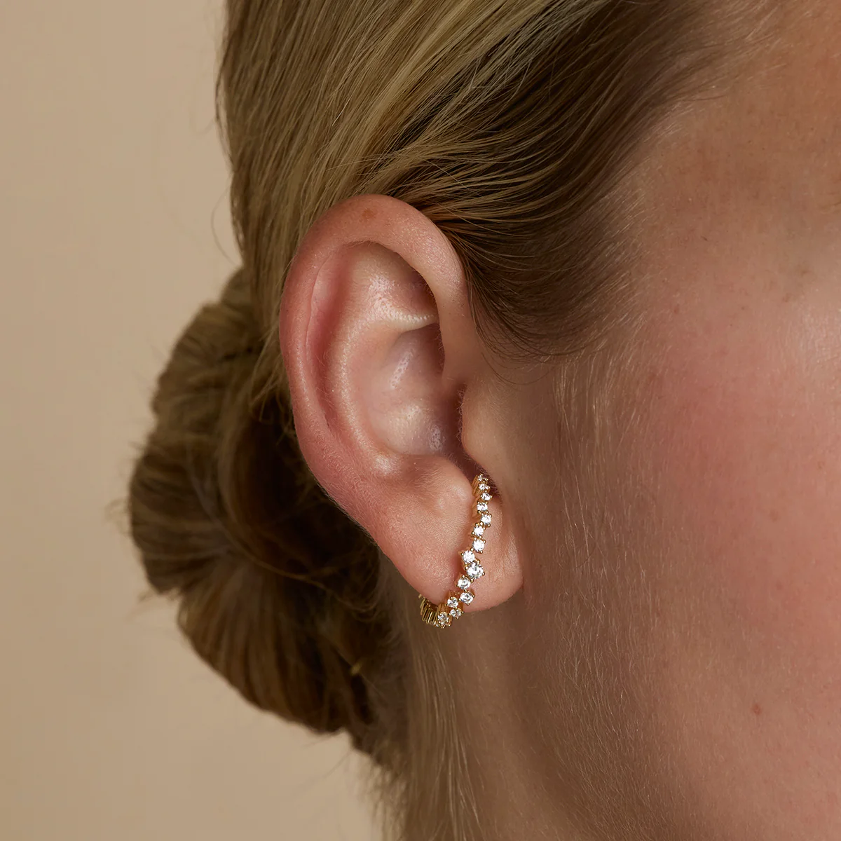 Orbit Crystal Studs in Gold - Image 2
