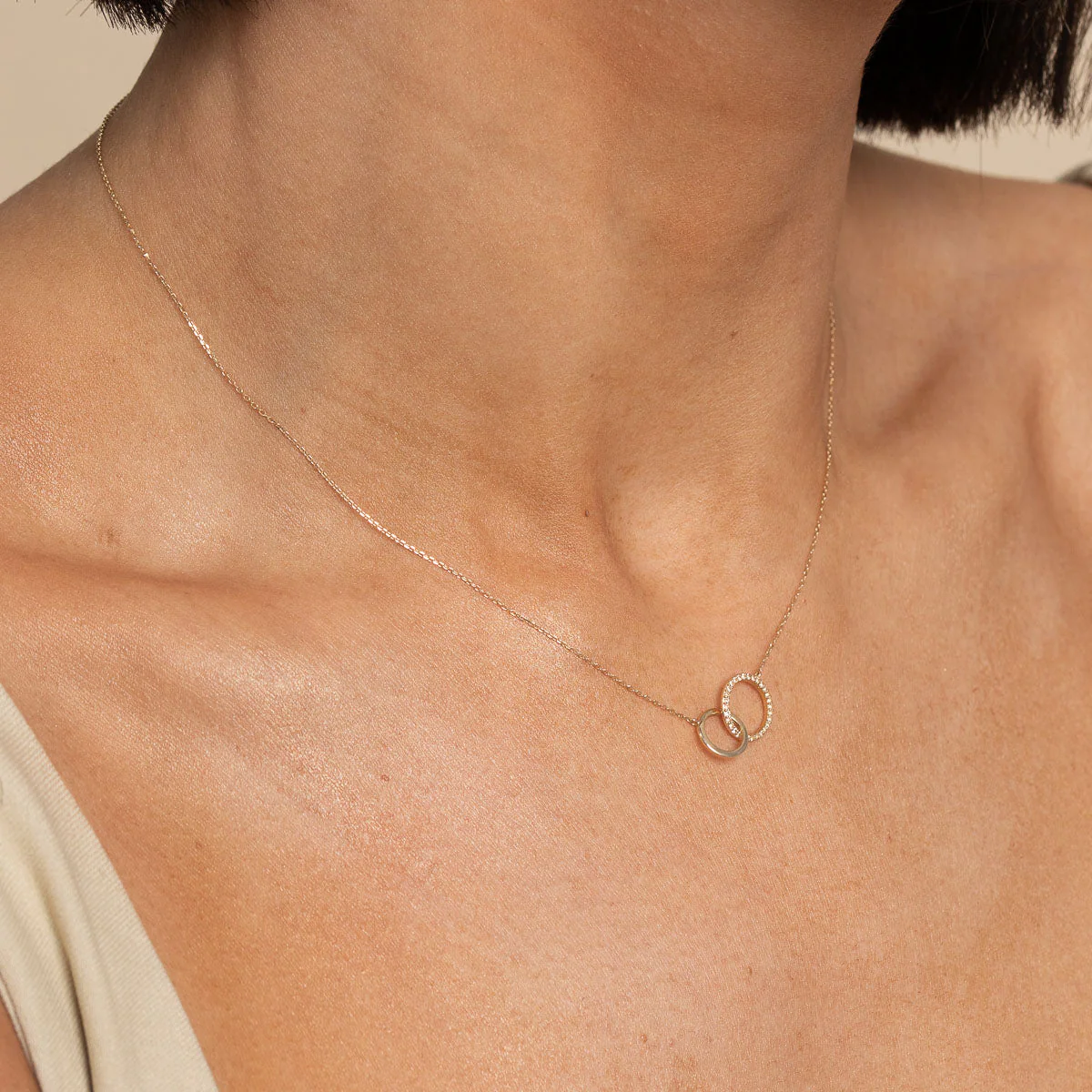 Orbit Topaz Necklace in Solid Gold - Image 5