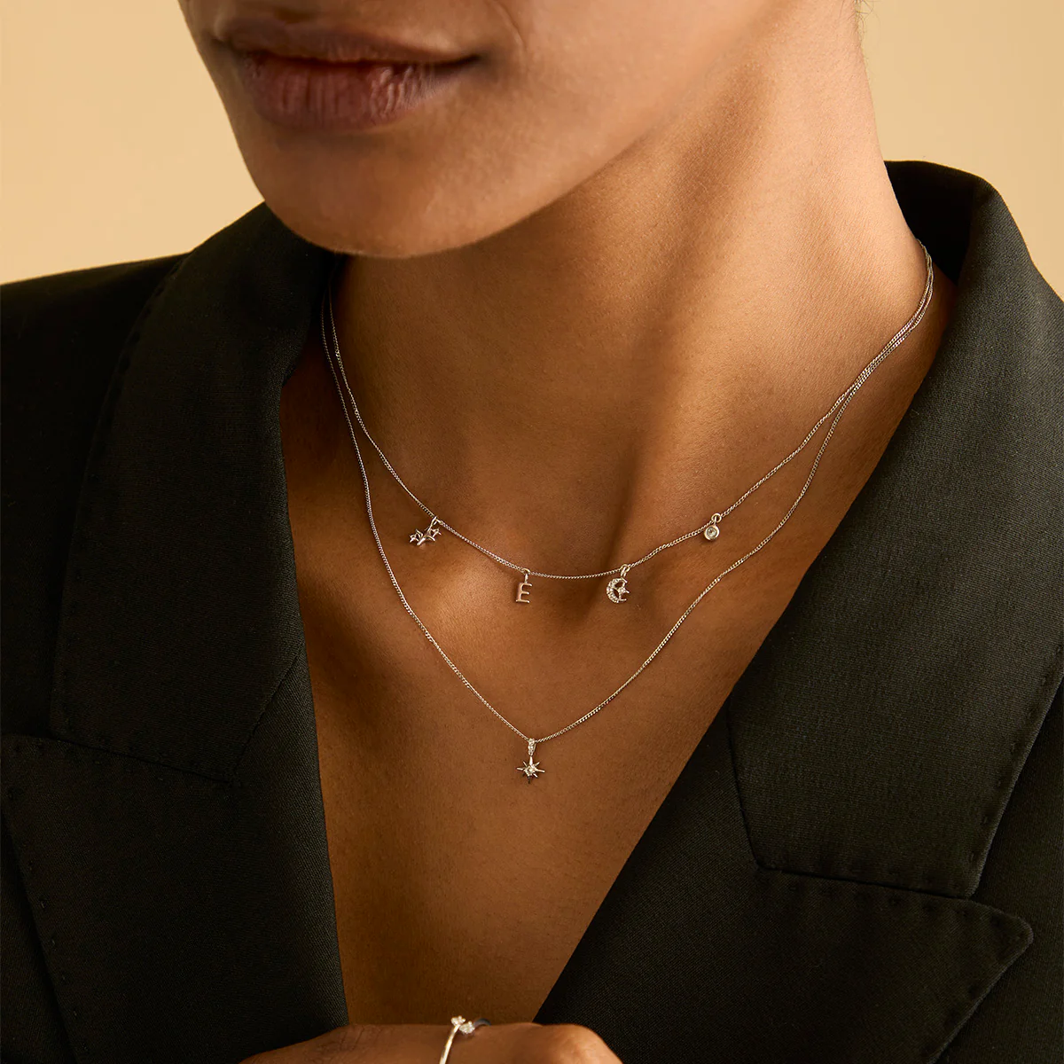 Pavé Celestial Charm 9k White Gold - Image 2