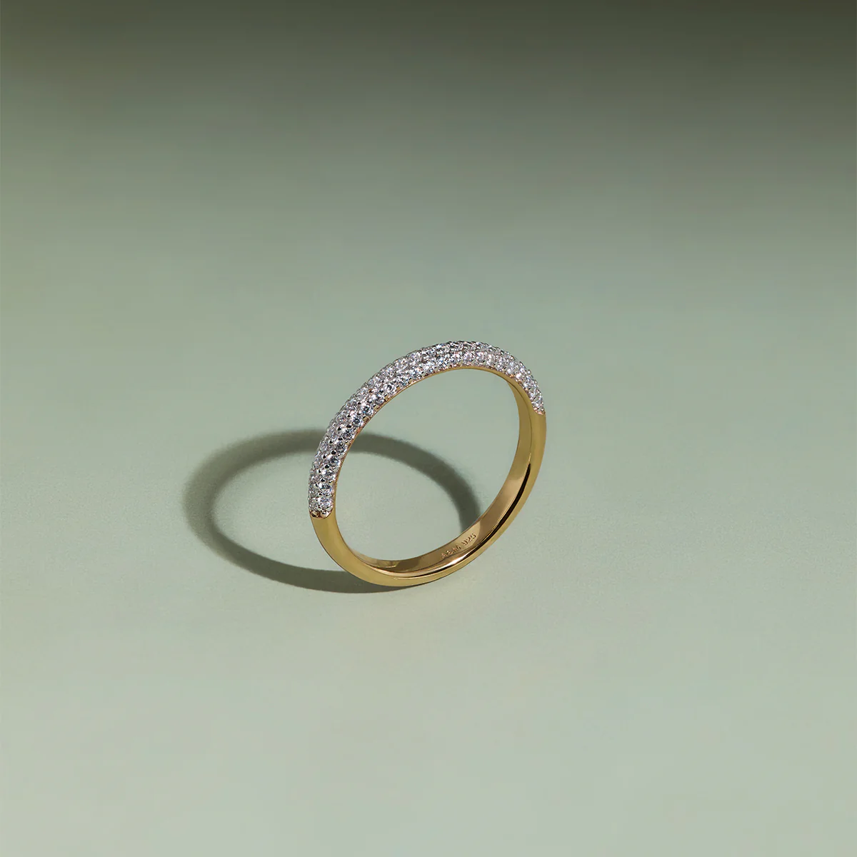 Pavé Essential Band Ring in Gold - Image 5
