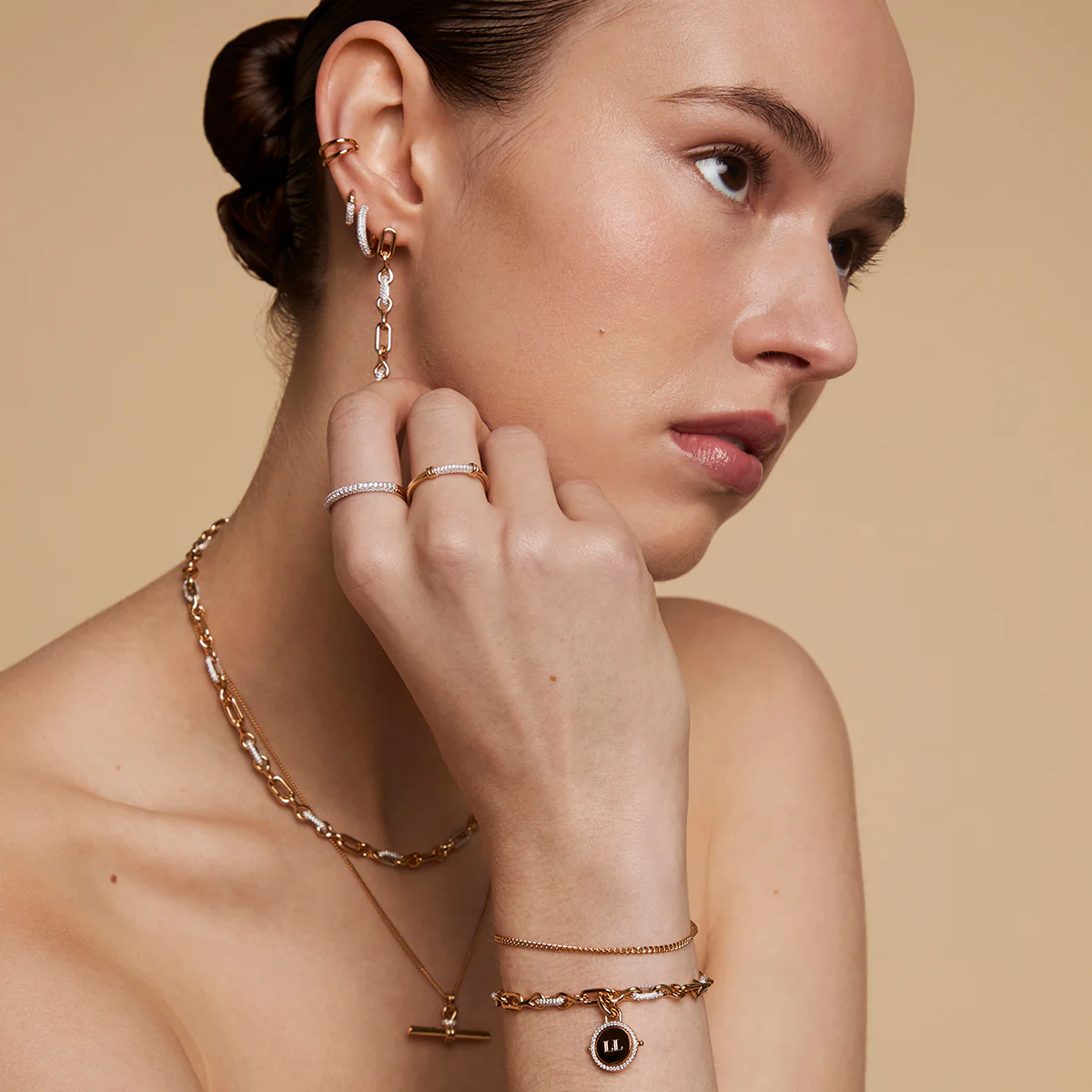 Pavé Essential Band Ring in Gold - Image 6