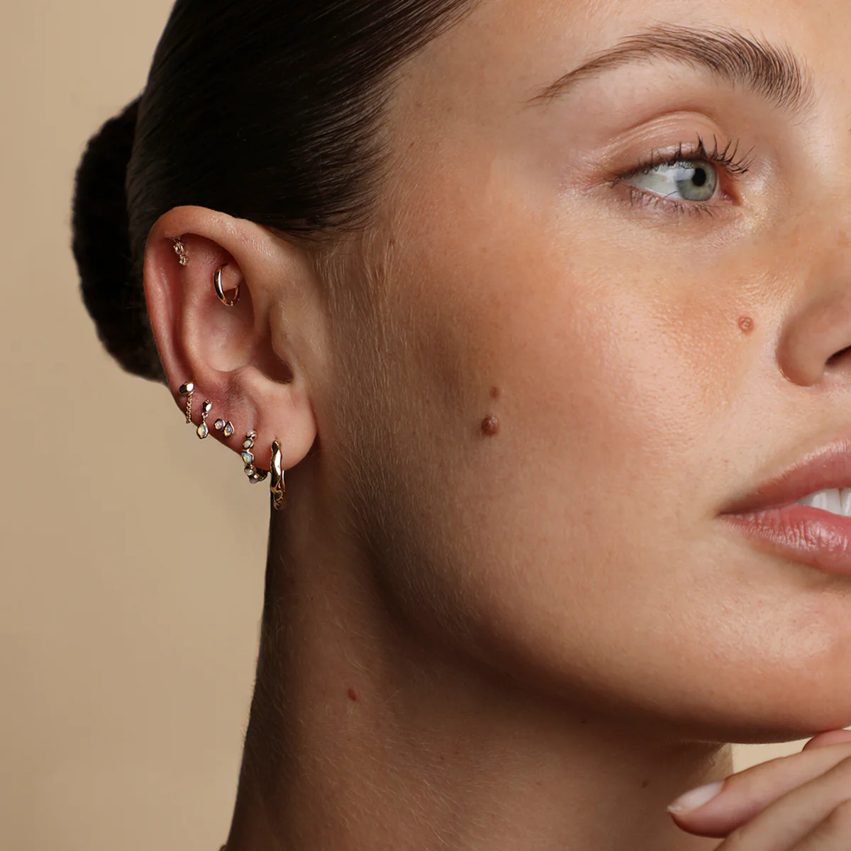 Pear Charm Hidden Helix in Solid Gold - Image 4