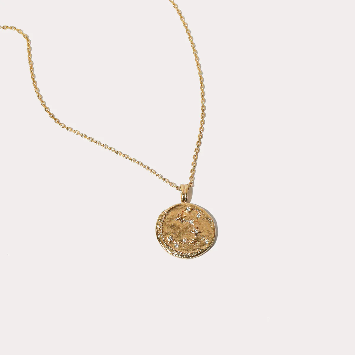 Pisces Zodiac Pendant Necklace in Gold - Image 3