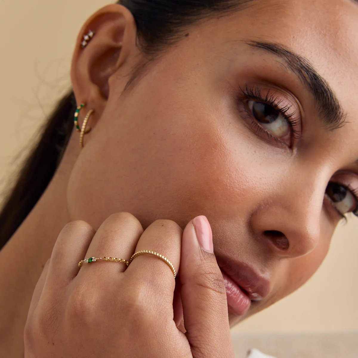 Ridged Band Ring in Solid Gold - Image 3