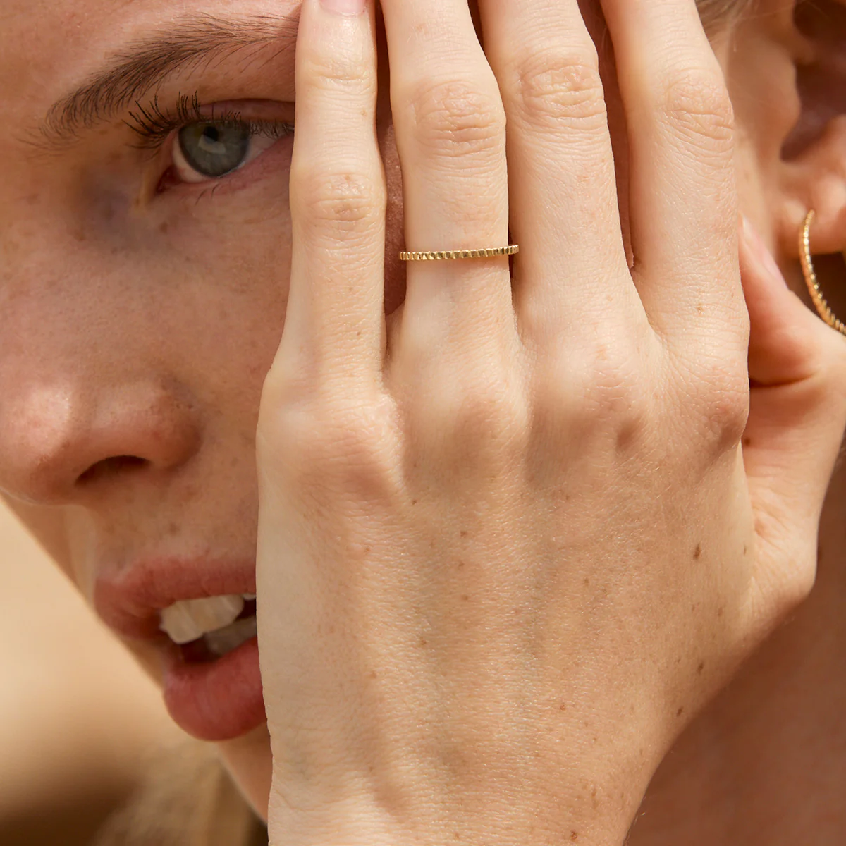 Ridged Band Ring in Solid Gold - Image 6