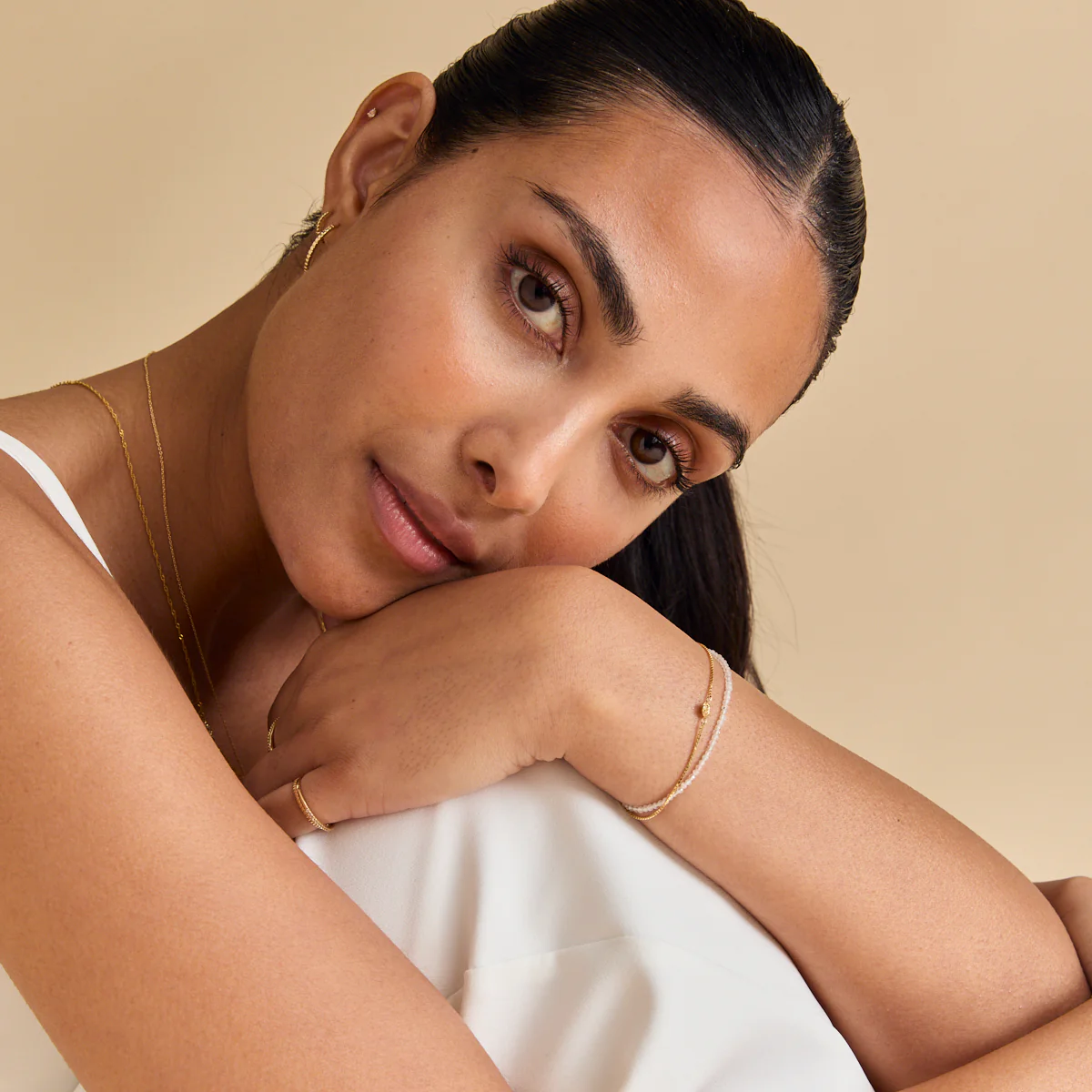 Ridged Hoops in Solid Gold - Image 5