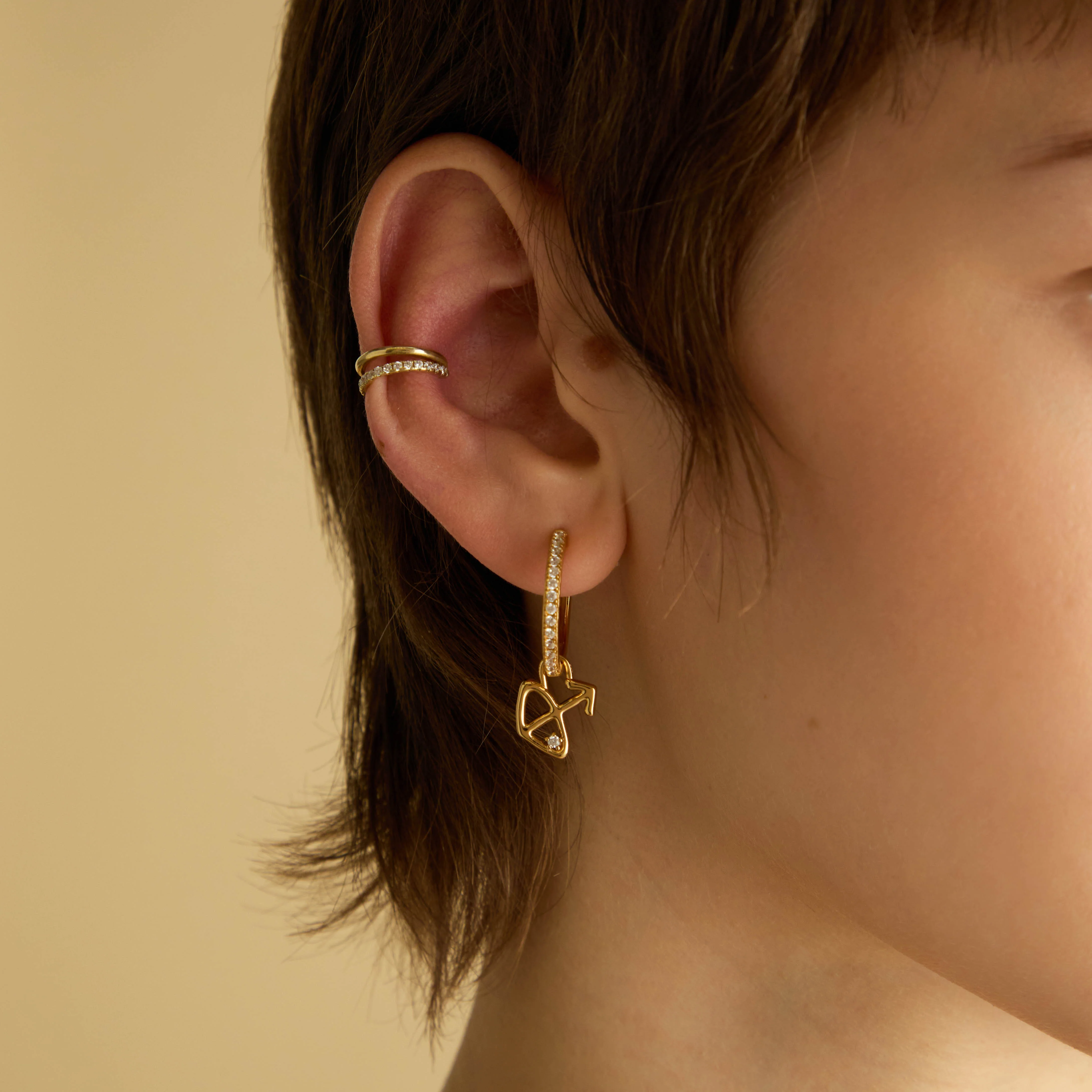 Sagittarius Zodiac Clip Charm in Gold - Image 3