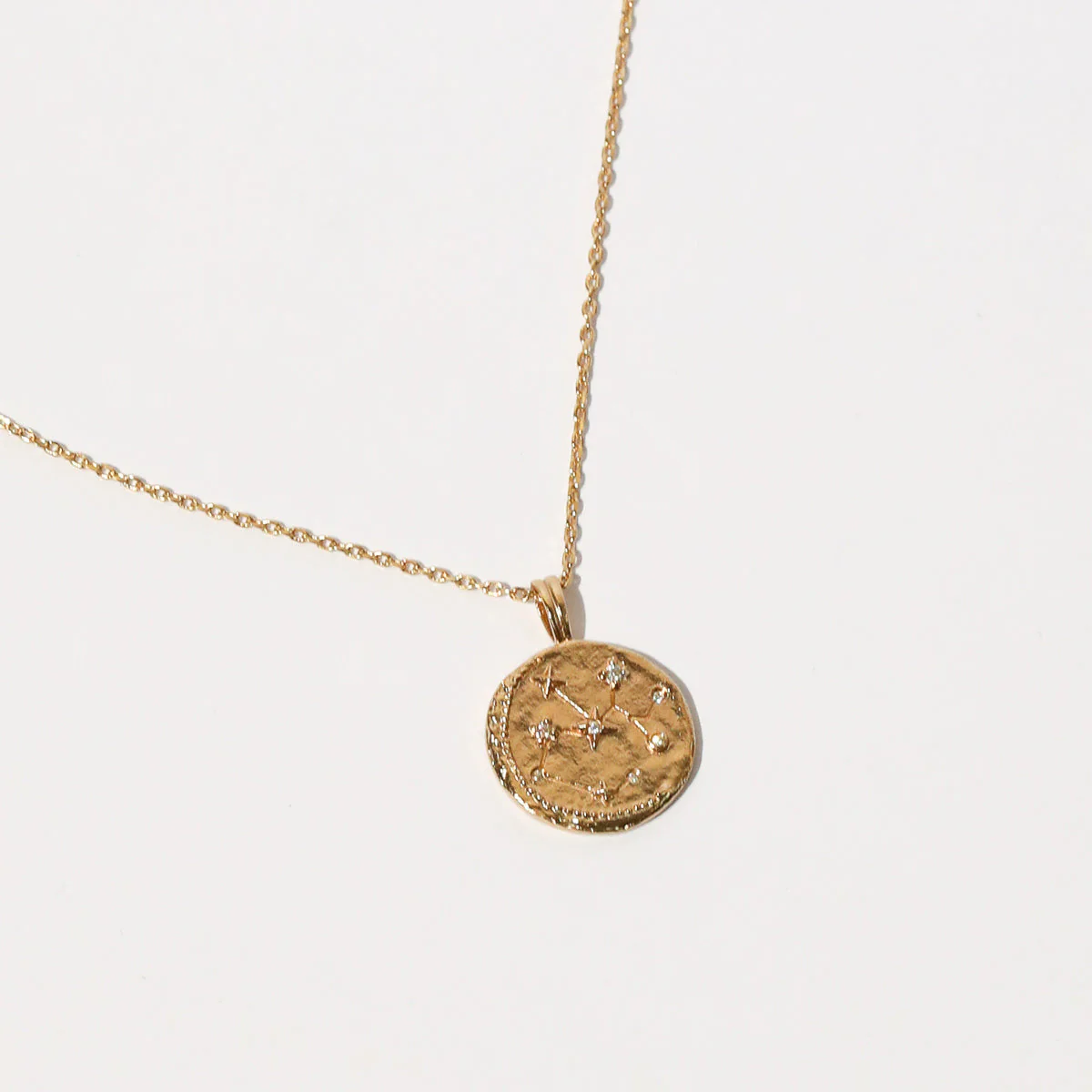 Sagittarius Zodiac Pendant Necklace in Gold - Image 4