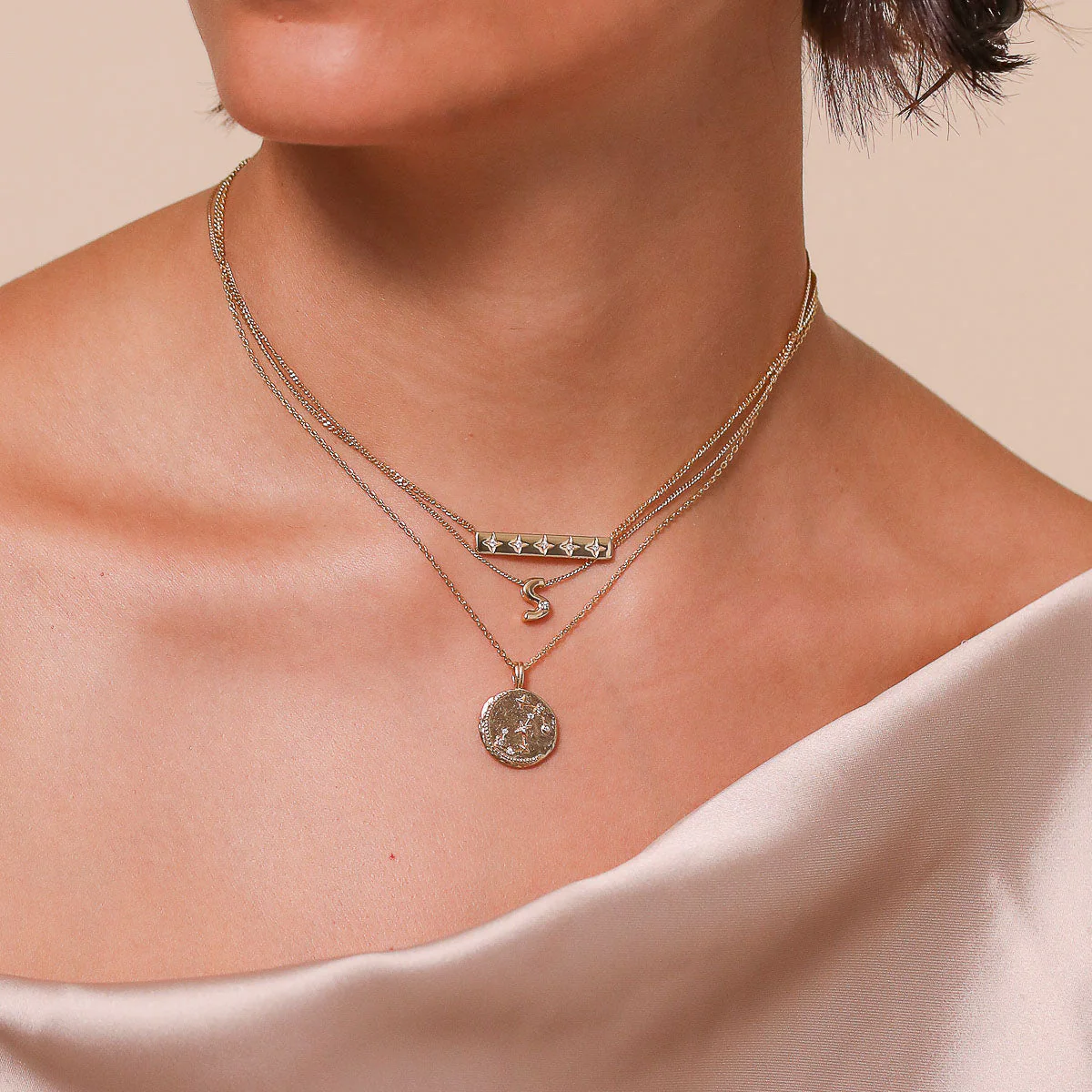 Scorpio Zodiac Pendant Necklace in Gold - Image 4