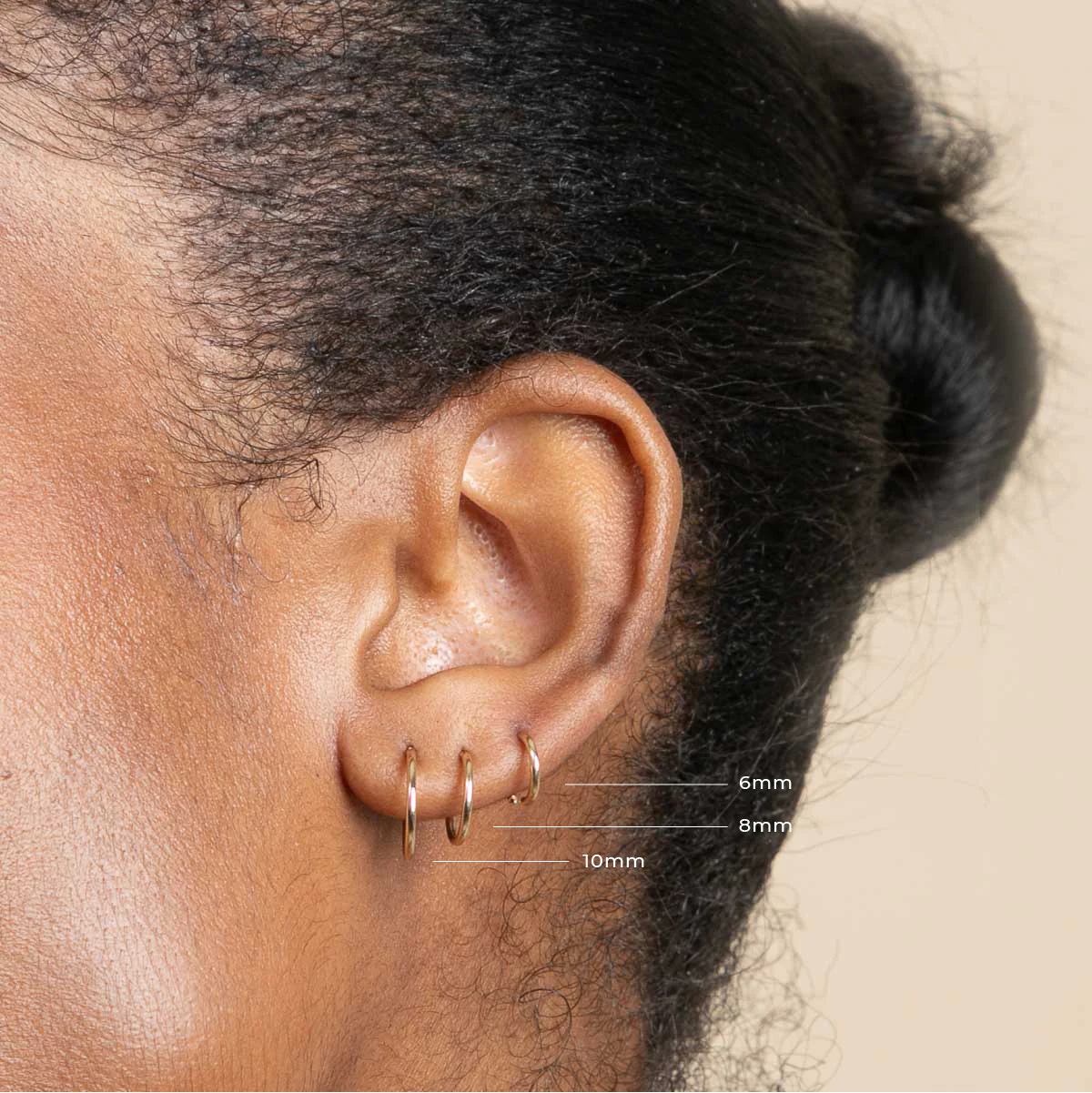 Seamless Hoop 1.2mm in Solid Gold - Image 5