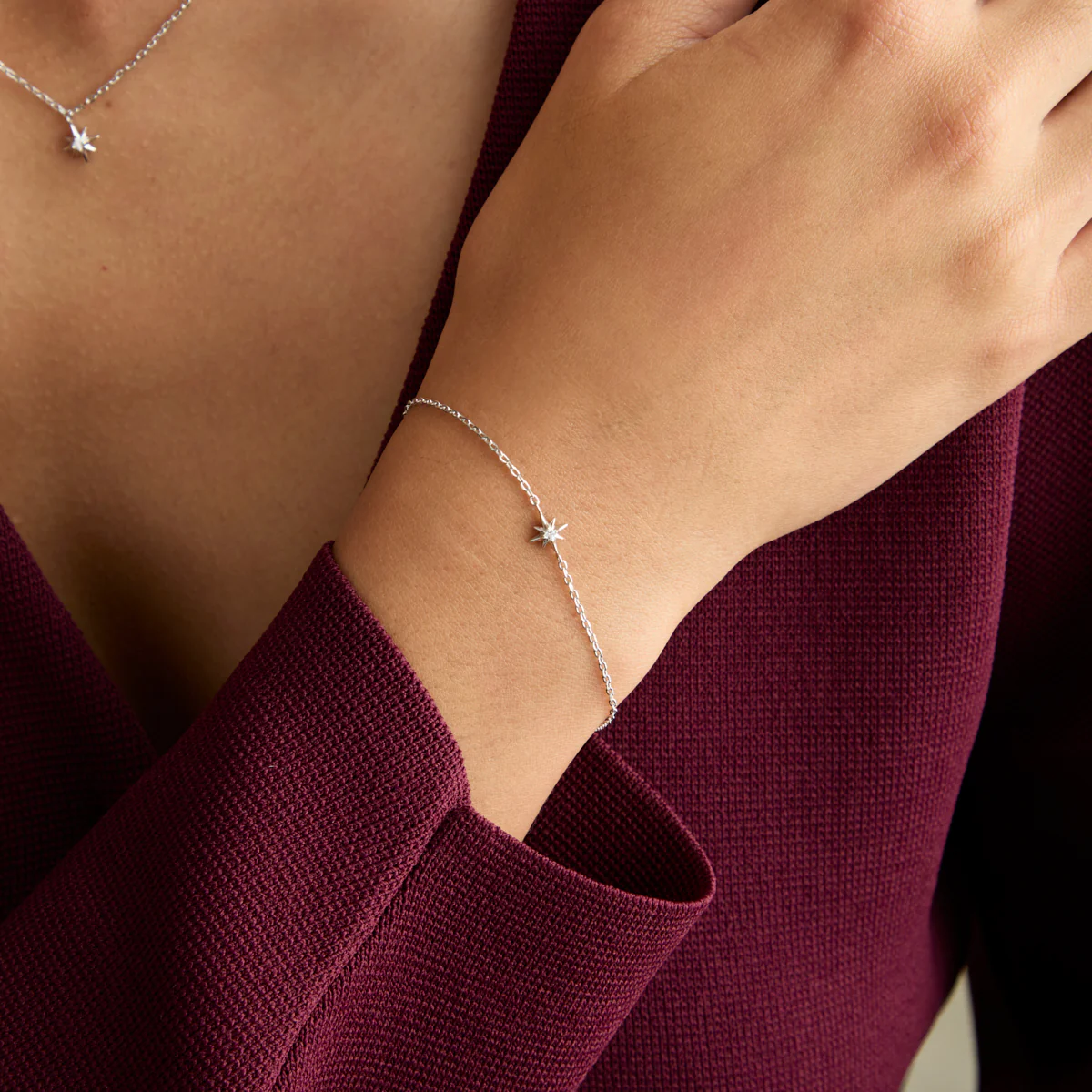 Shooting Star Charm Bracelet in Silver - Image 2