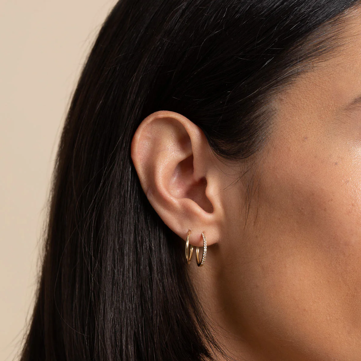 Simple 12mm Hoops in Solid Gold - Image 3