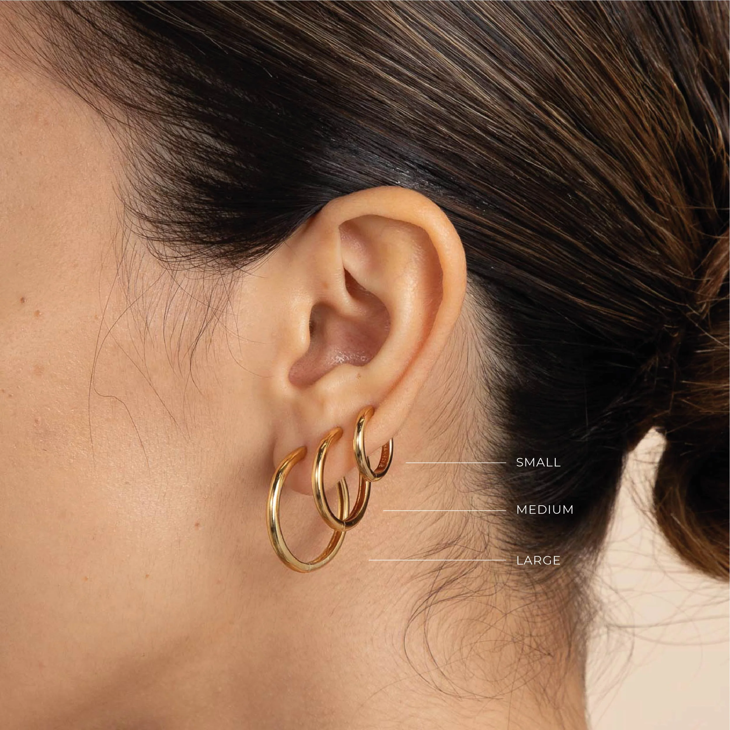 Essential Large Hoops in Gold - Image 4