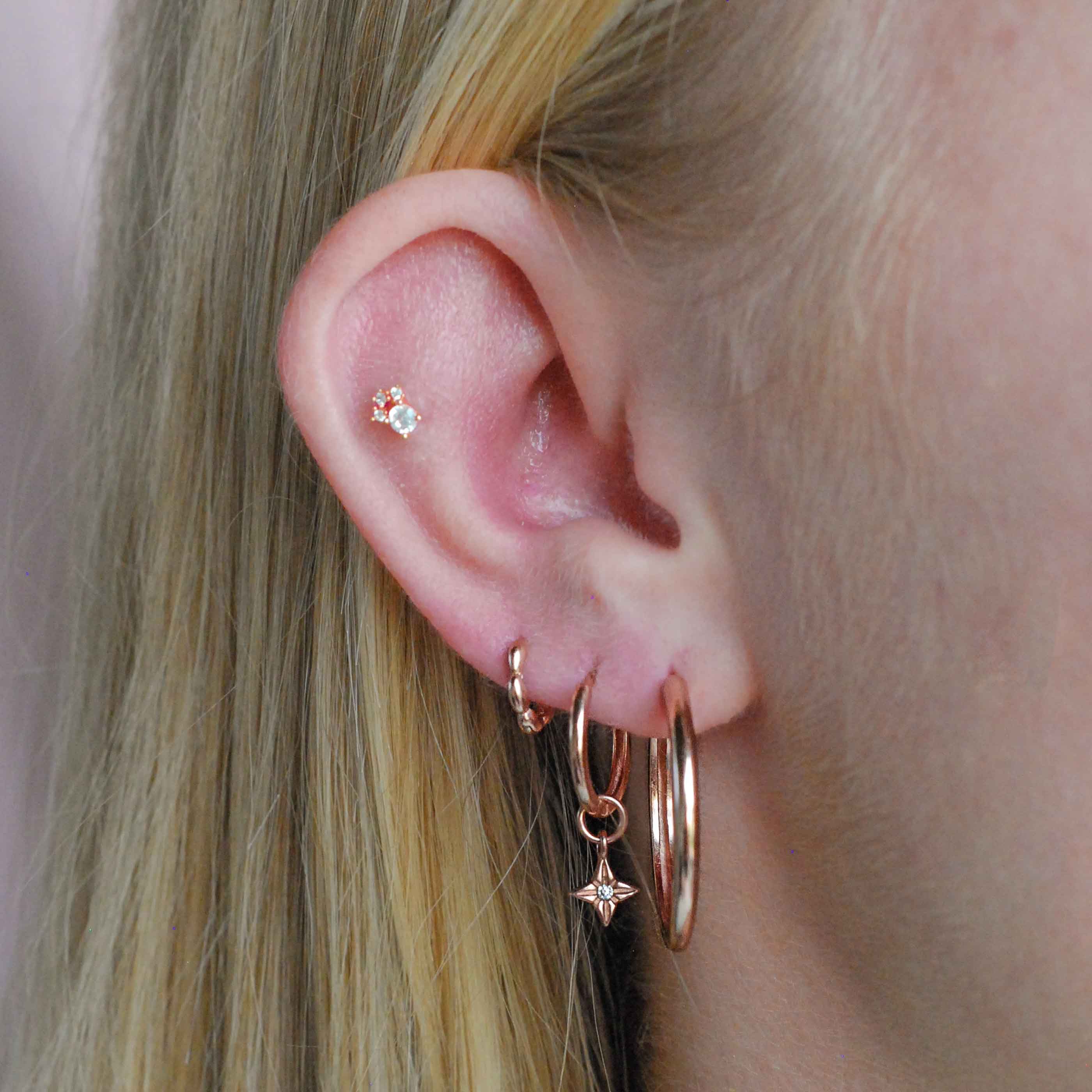 Essential Large Hoops in Rose Gold - Image 2